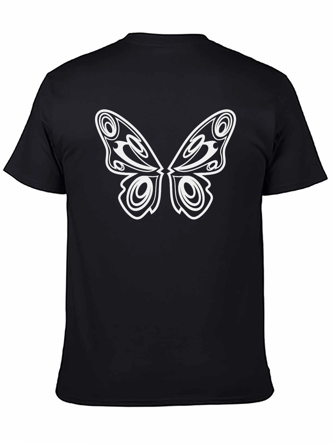 Butterfly Graphic Tee - Black Casual T-Shirt
