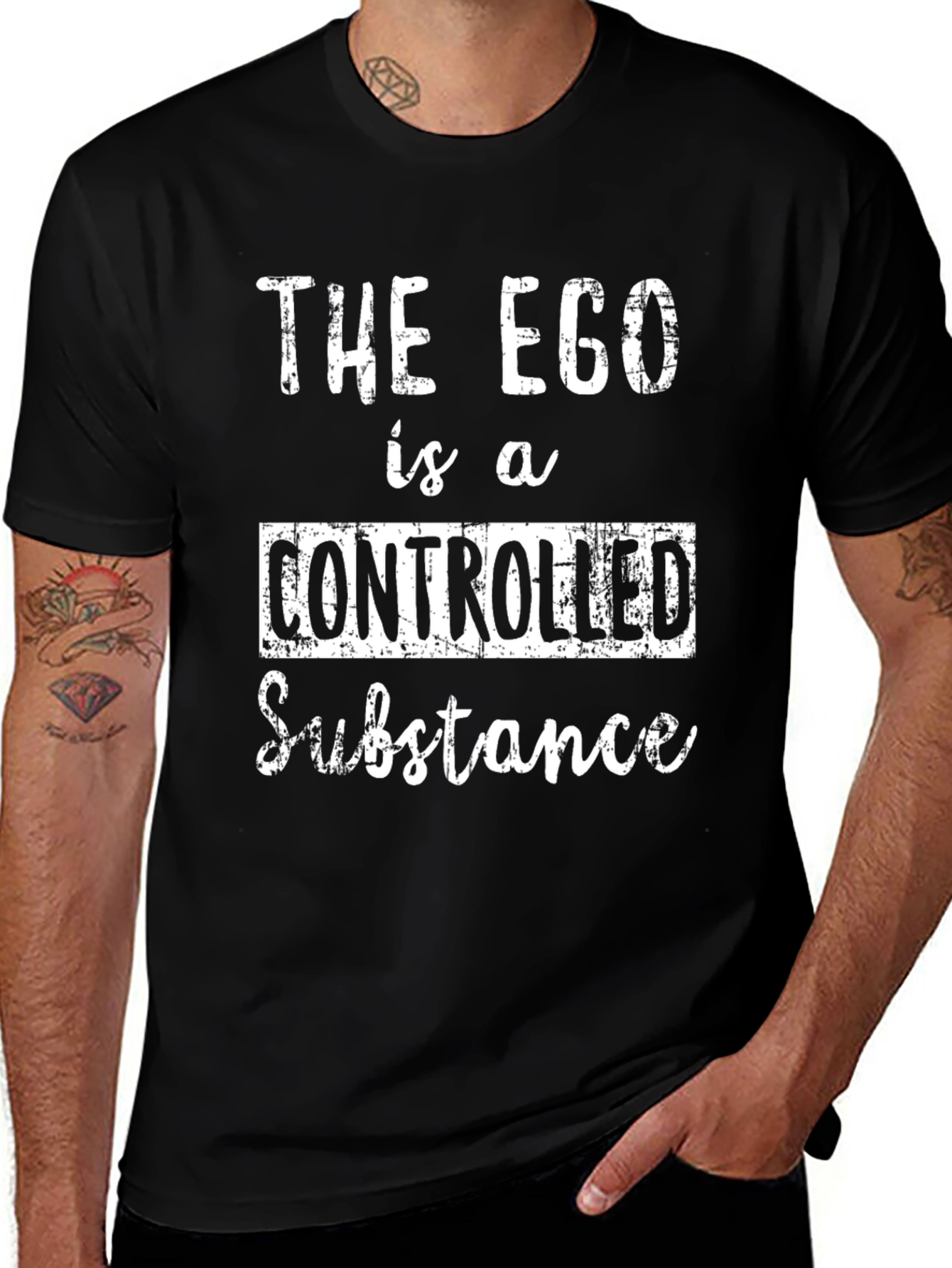 The Ego is a Controlled Substance Black T-Shirt