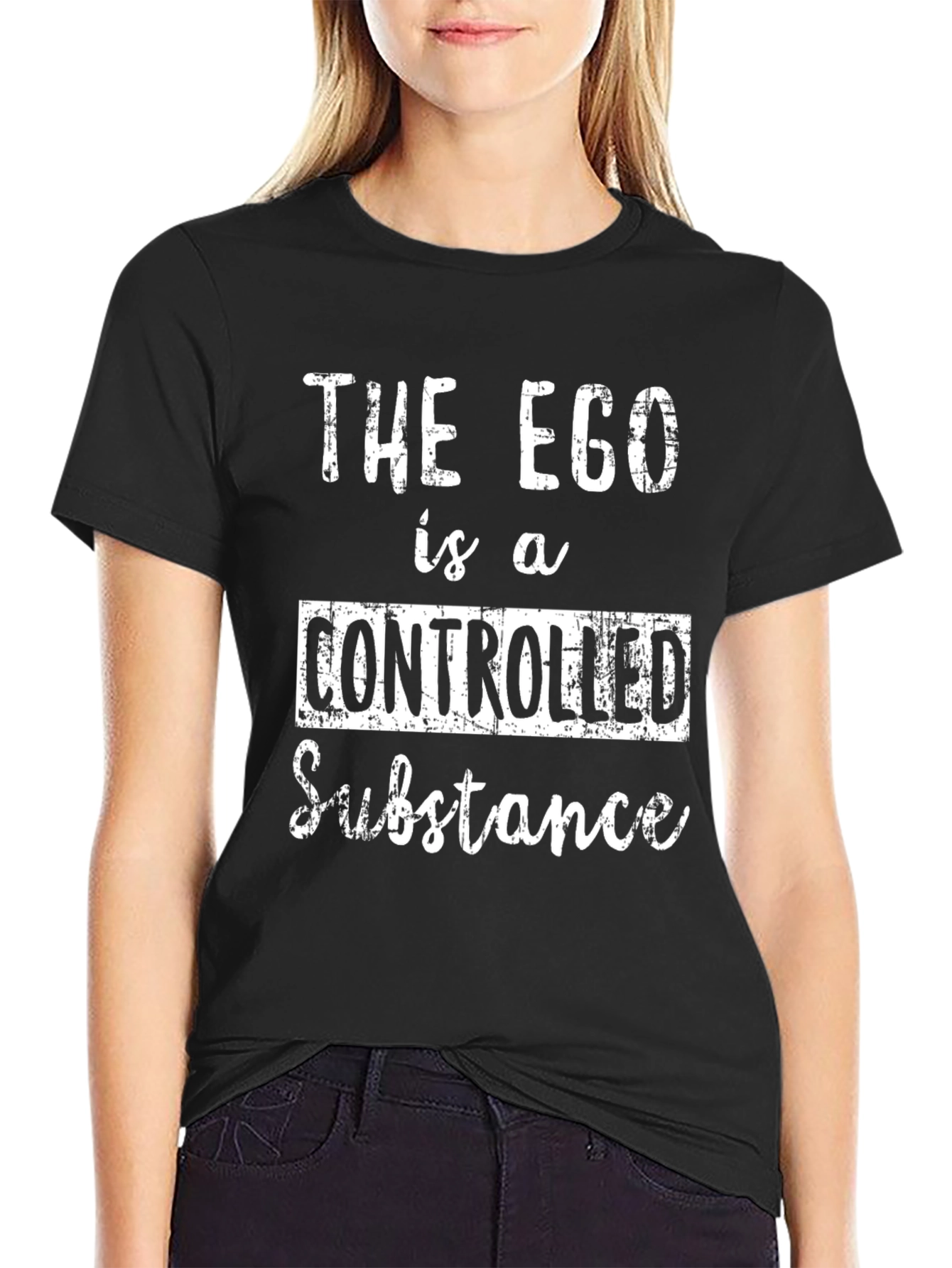 The Ego is a Controlled Substance Black T-Shirt
