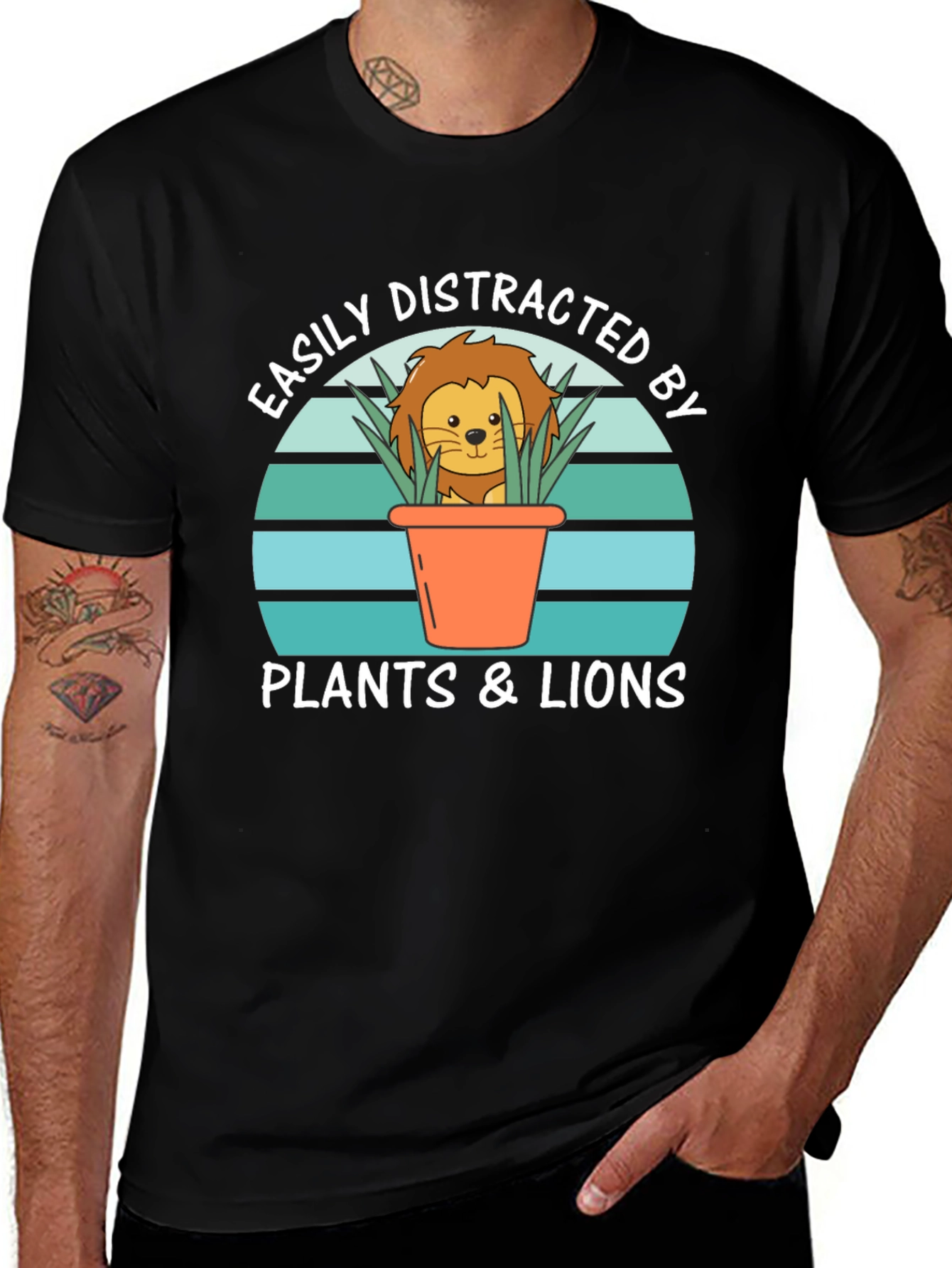 Easily Distracted By Plants & Lions T-Shirt