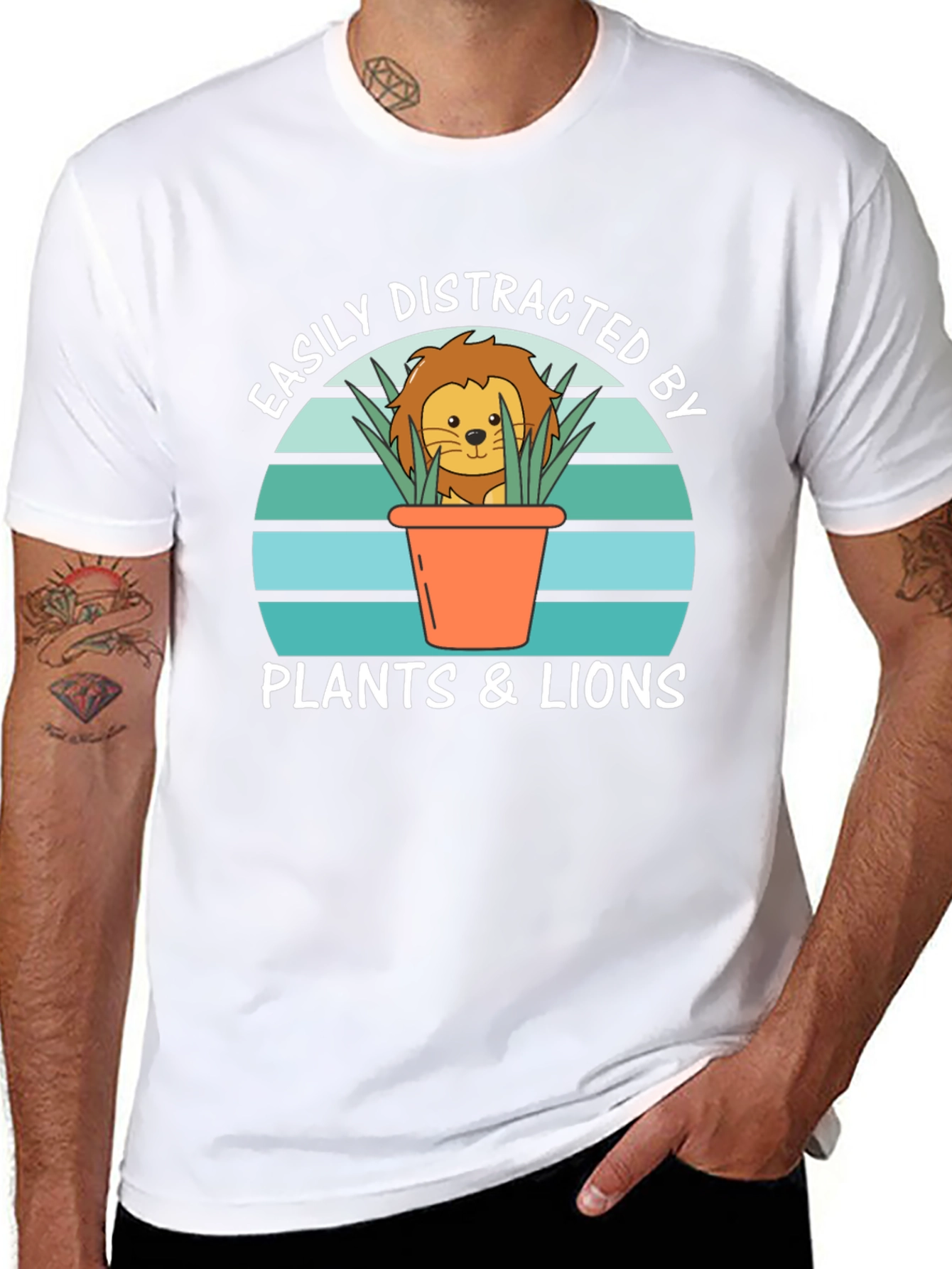 Easily Distracted By Plants & Lions T-Shirt