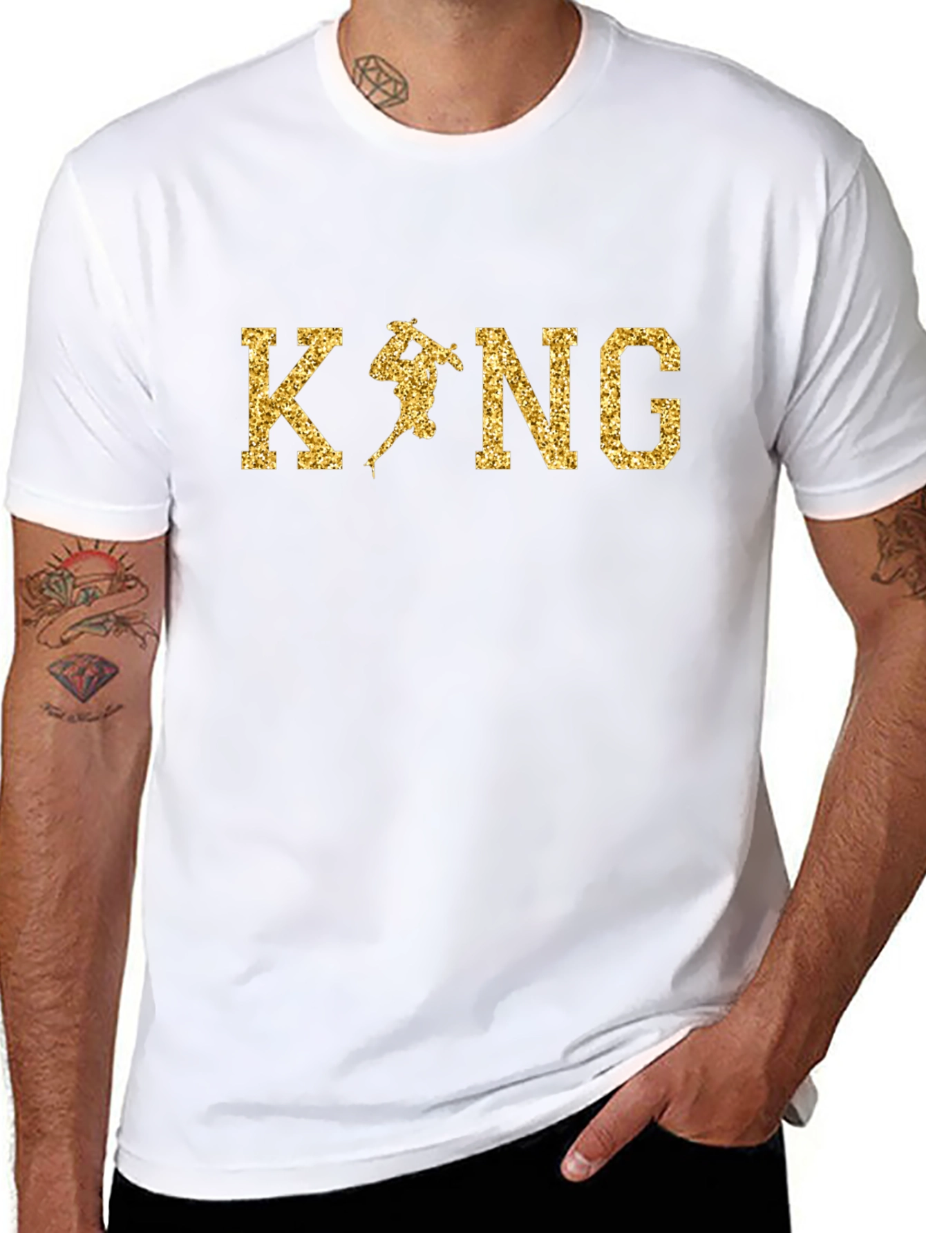 Kong T-Shirt - Golden Glitter Print