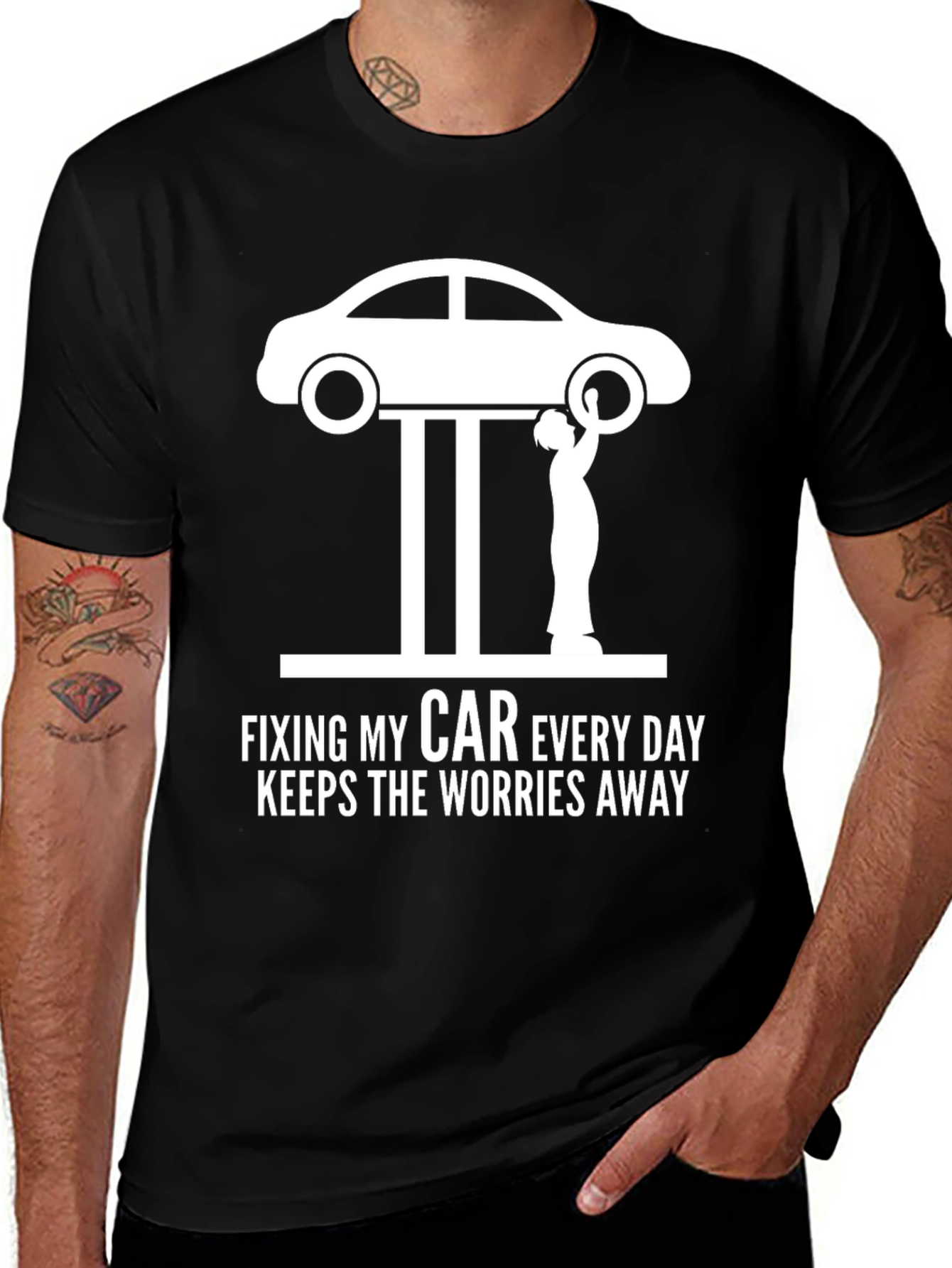 Fixing My Car Everyday T-Shirt - Mechanic Humor