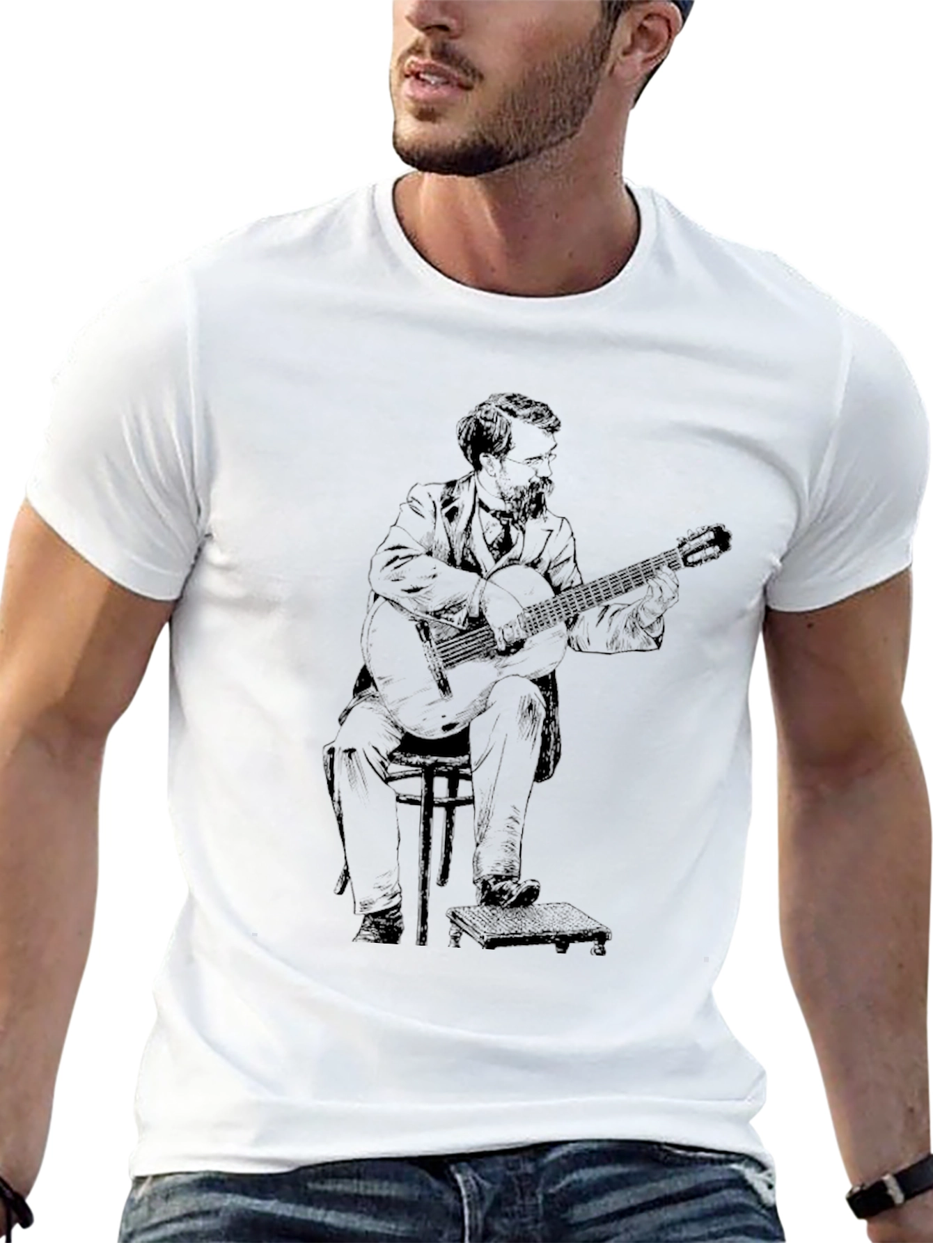 Guitarist Graphic Tee - Classic Black T-Shirt