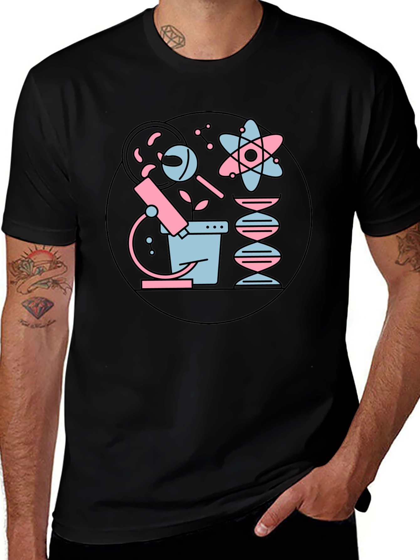 Science Graphic Tee - Cool Black T-Shirt