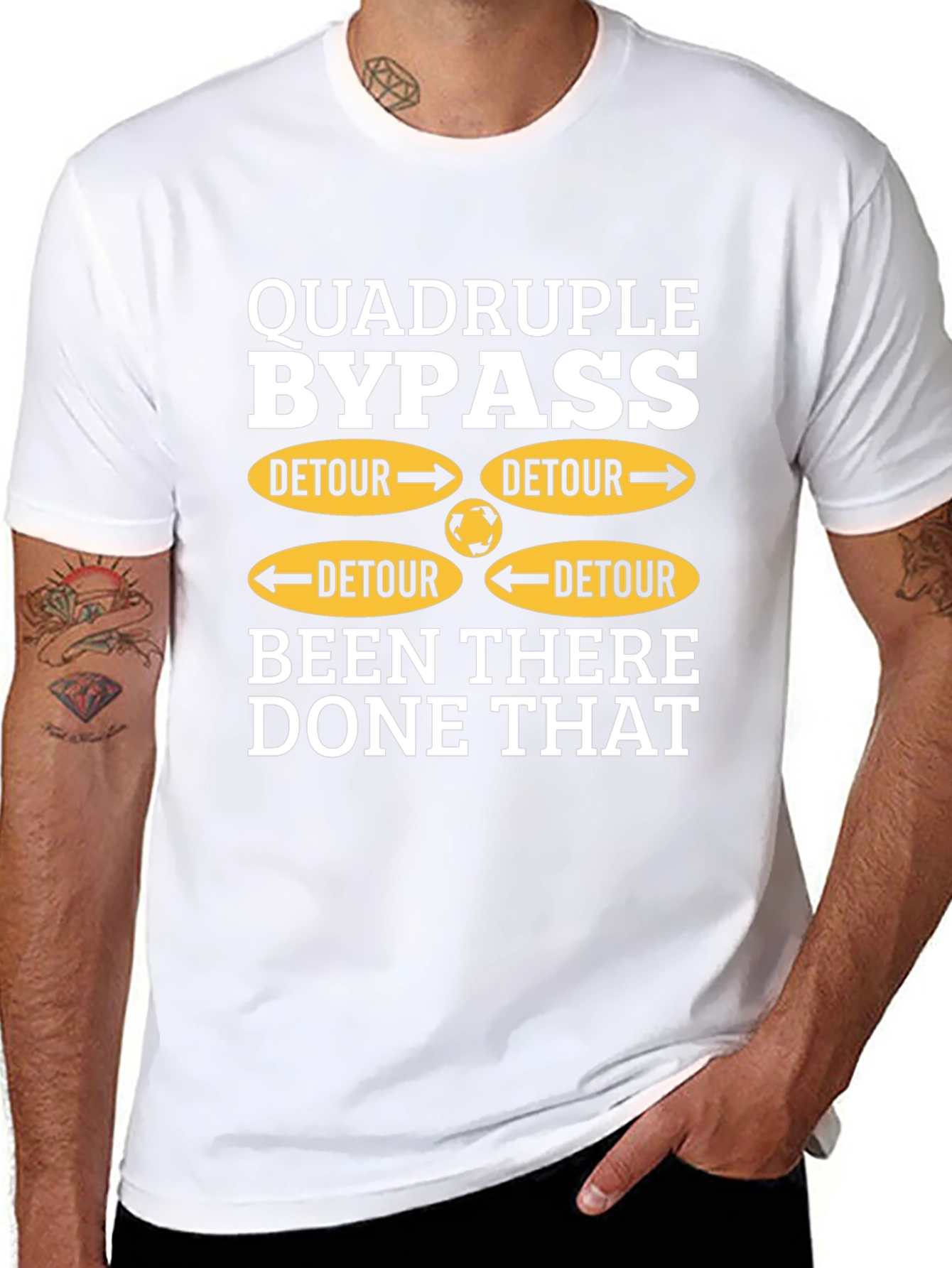 Quadruple Bypass Detour Humor T-Shirt