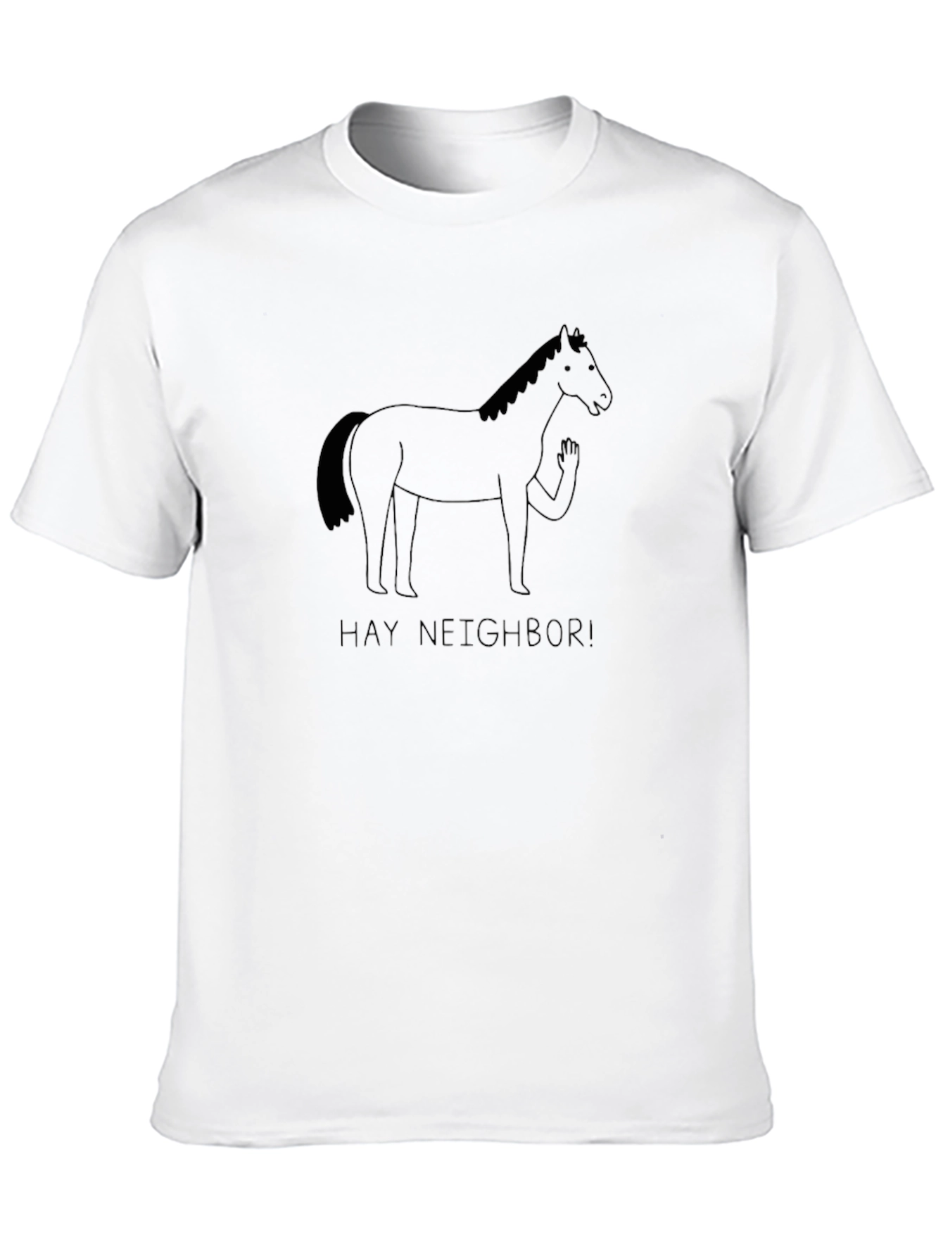 Hay Neighbor! Graphic Tee - Horse Cartoon