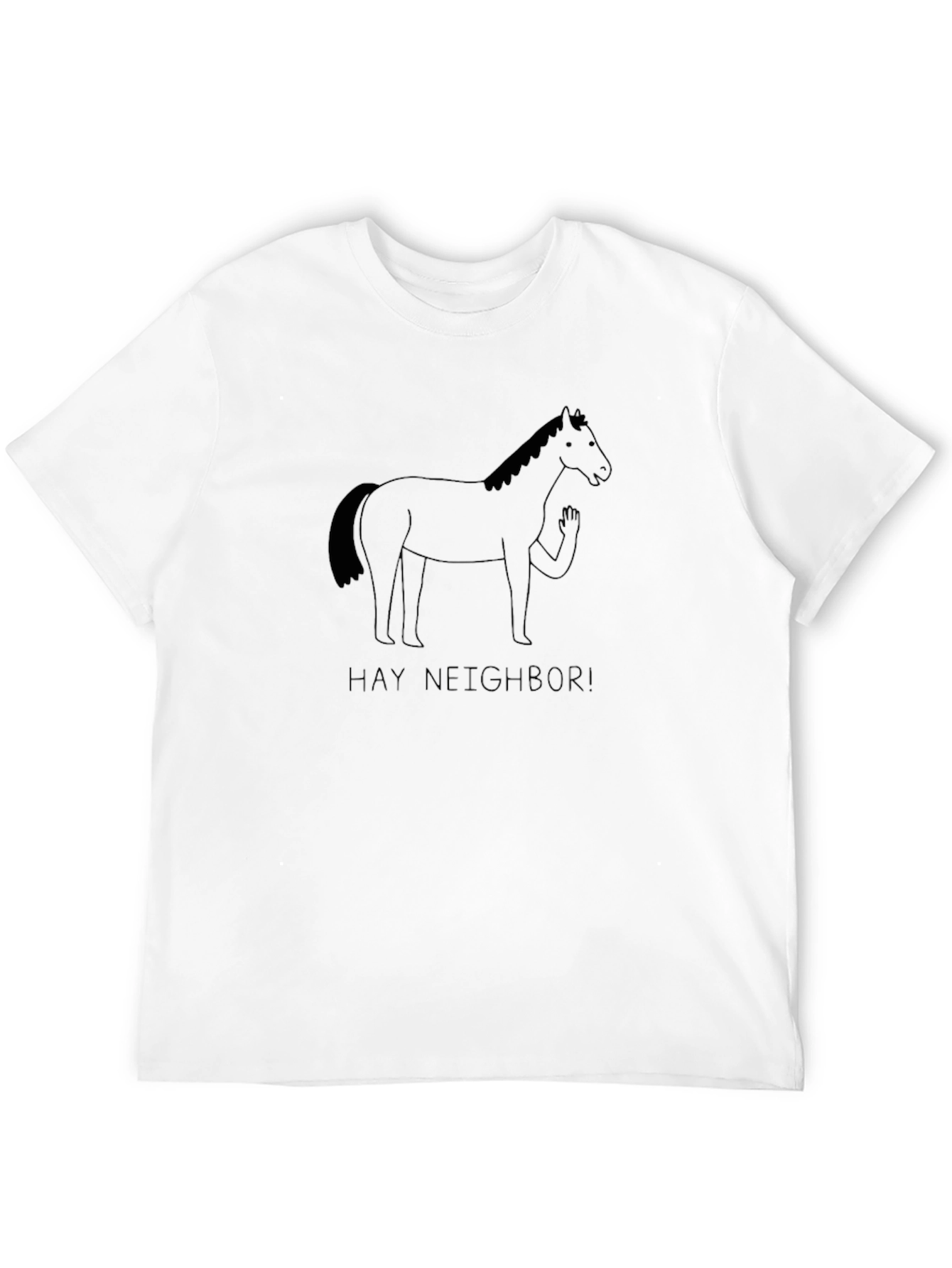 Hay Neighbor! Graphic Tee - Horse Cartoon