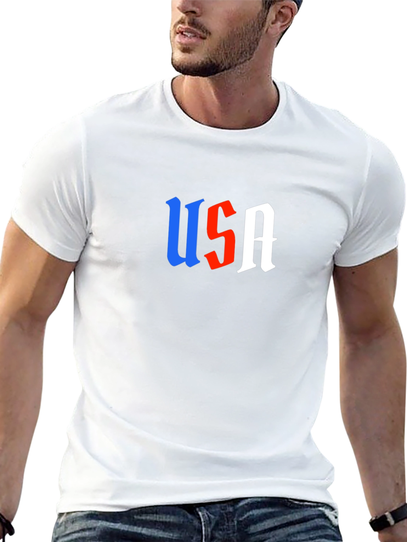 USA Patriotic Graphic T-Shirt