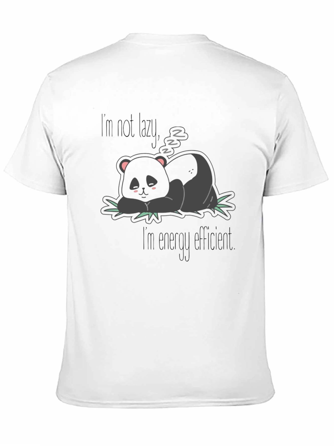 Lazy Panda Graphic Tee - Energy Efficient Humor
