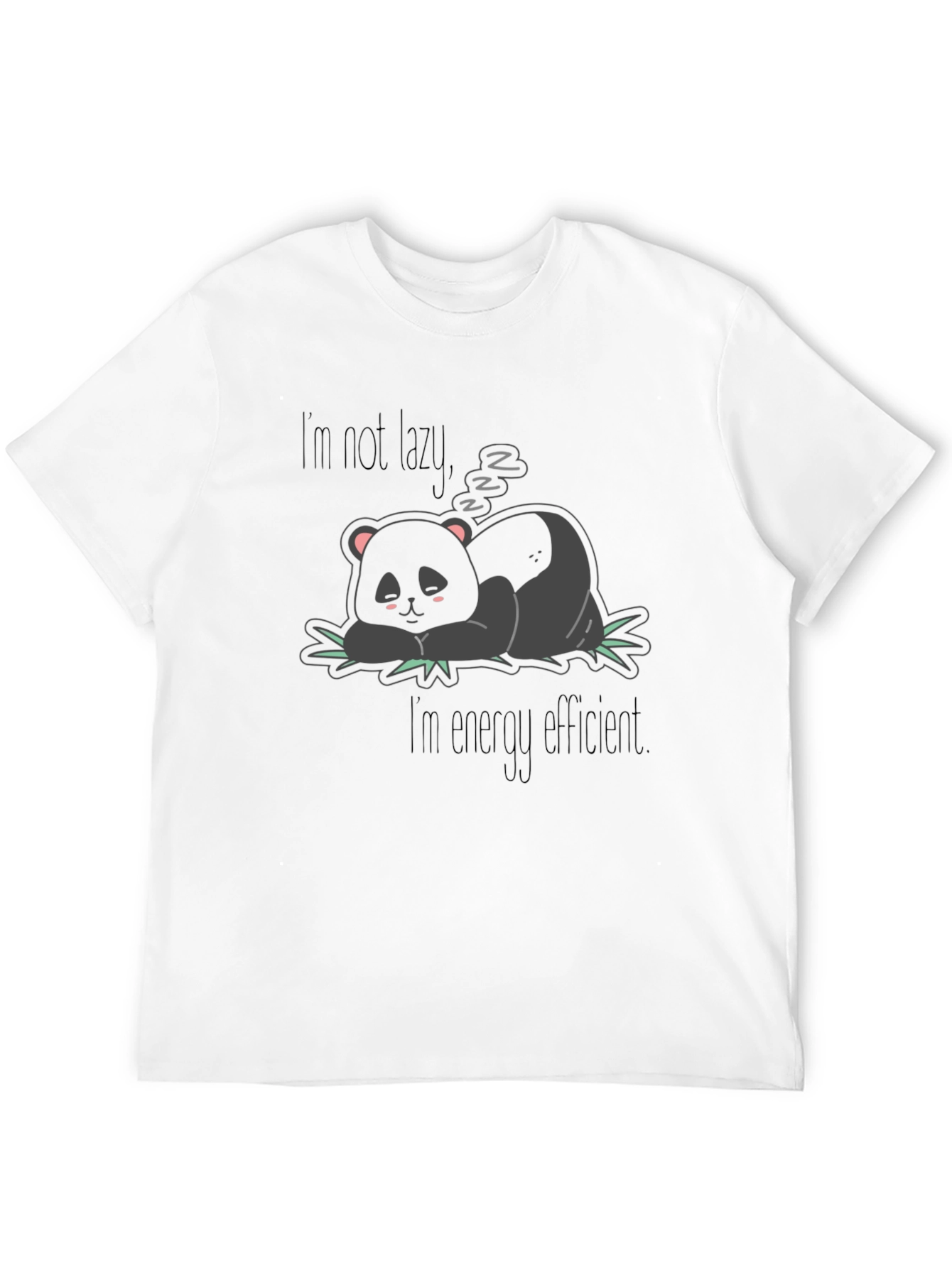 Lazy Panda Graphic Tee - Energy Efficient Humor