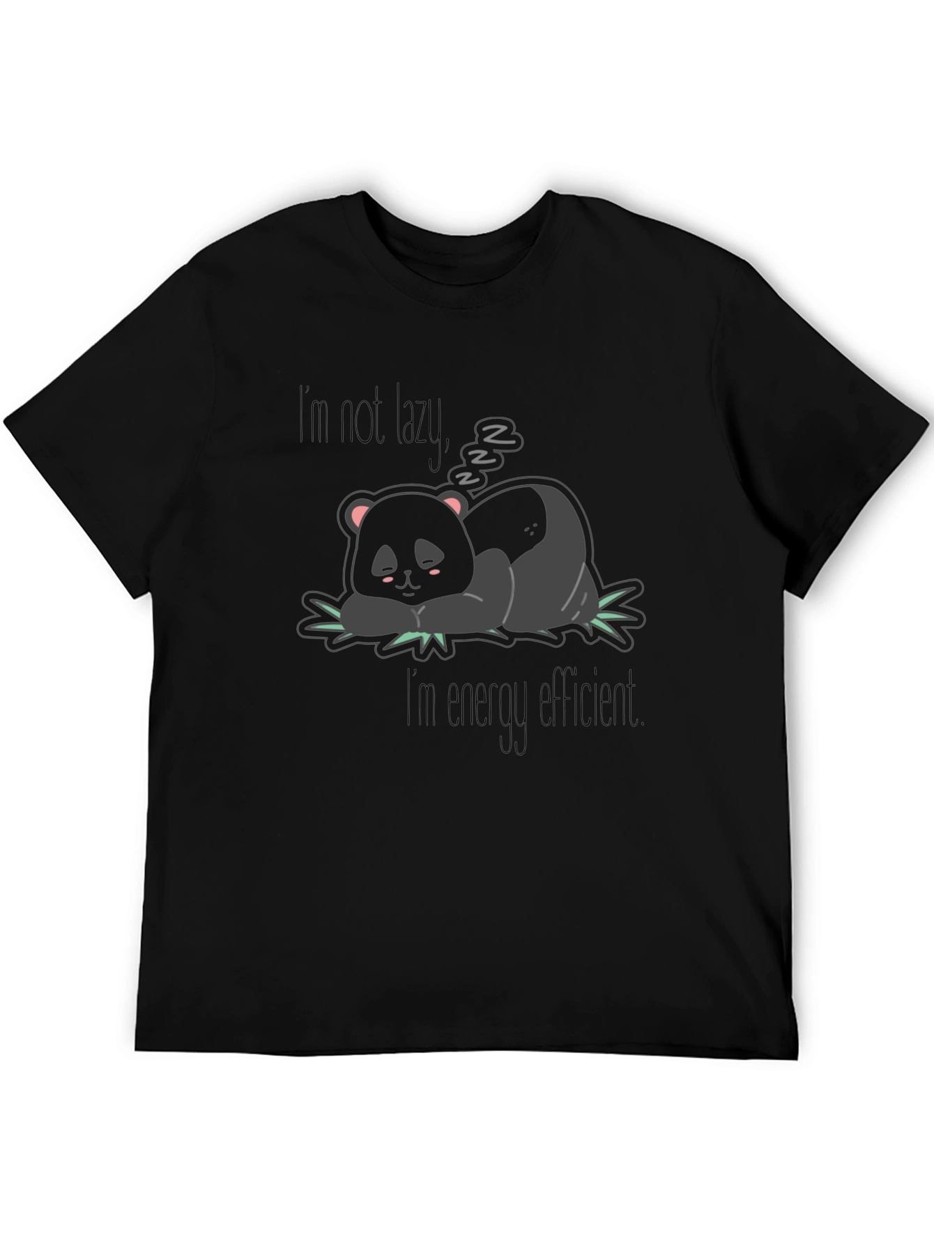 Lazy Panda Graphic Tee - Energy Efficient Humor