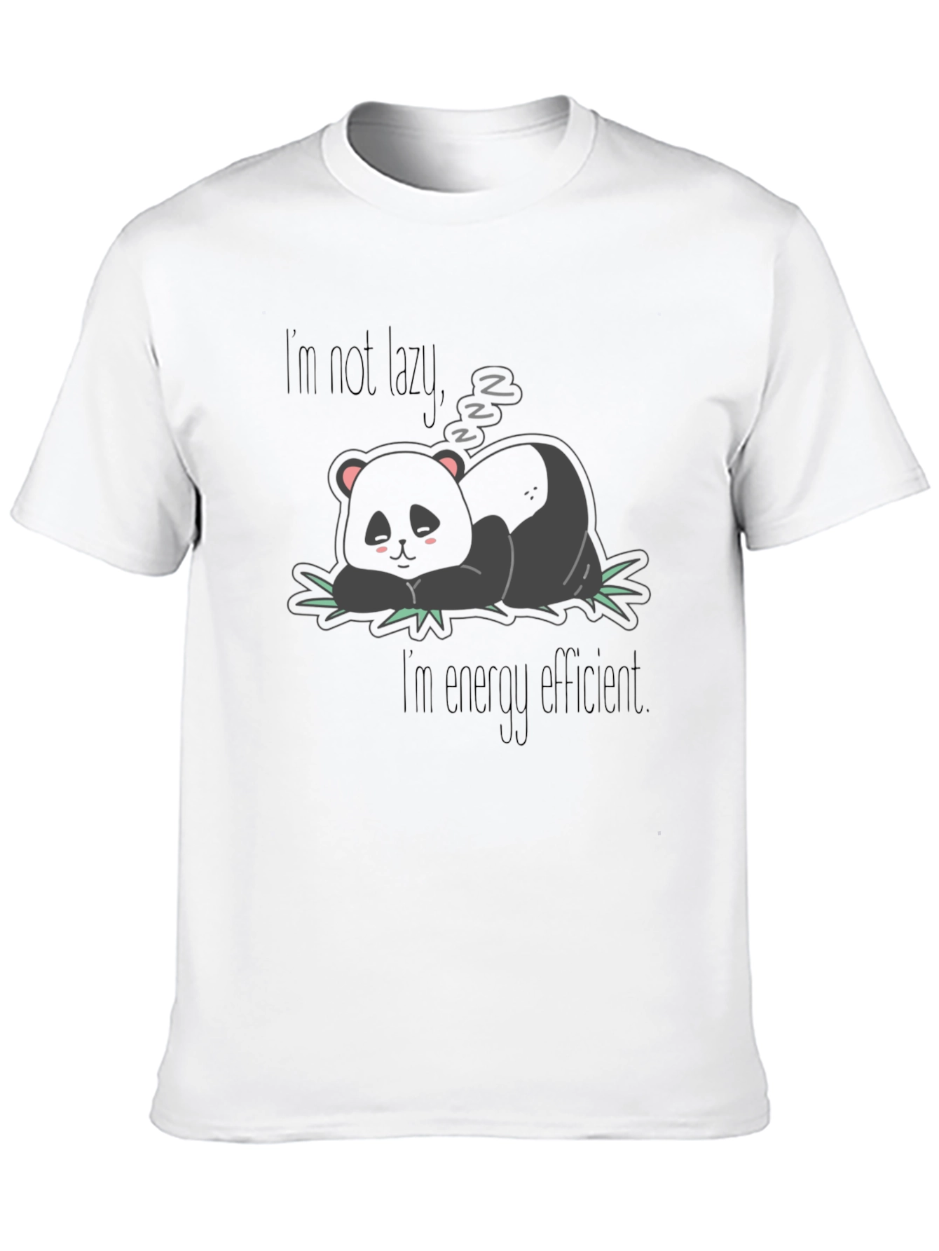 Lazy Panda Graphic Tee - Energy Efficient Humor