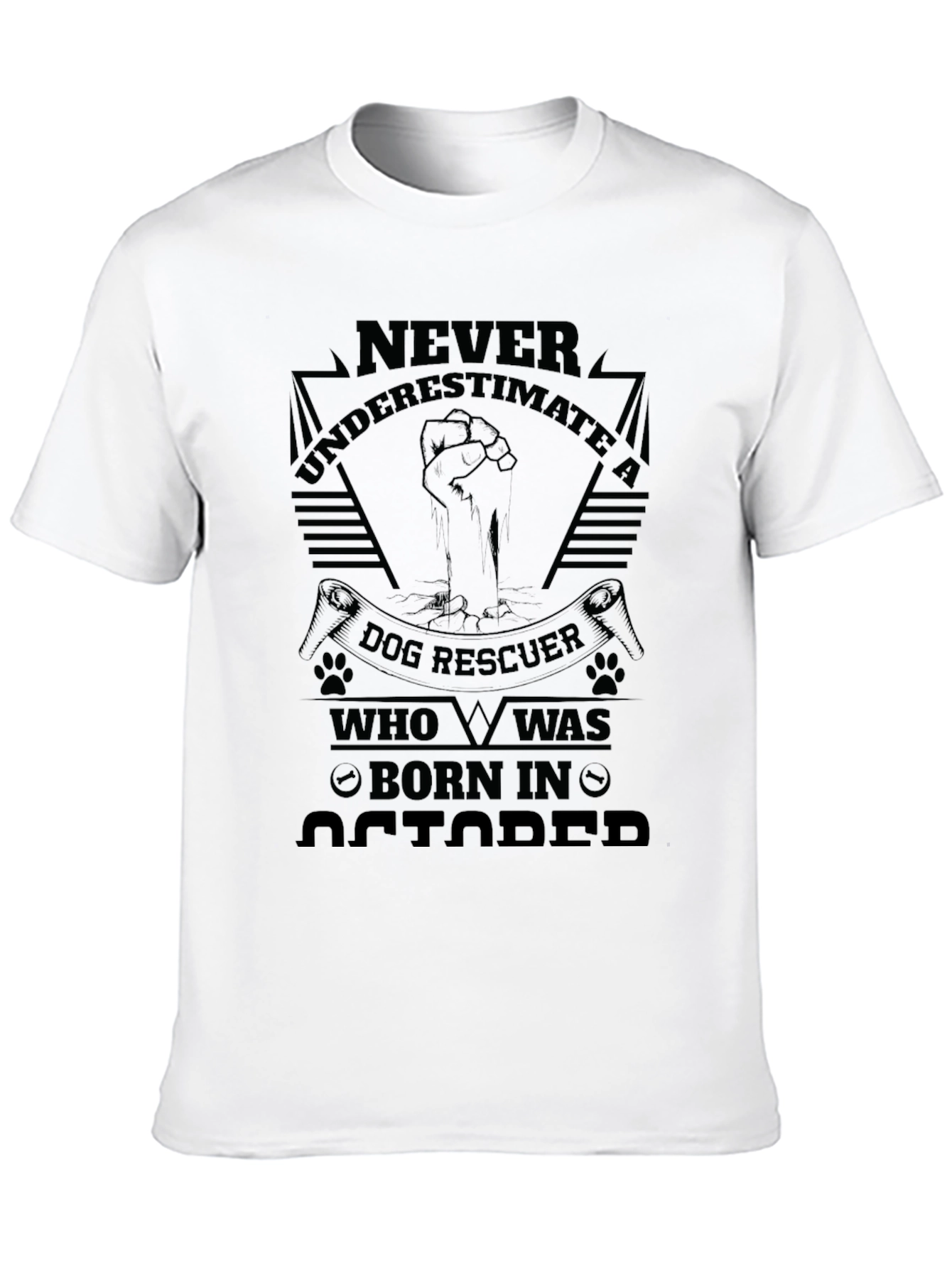 Dog Rescuer Born in October T-Shirt
