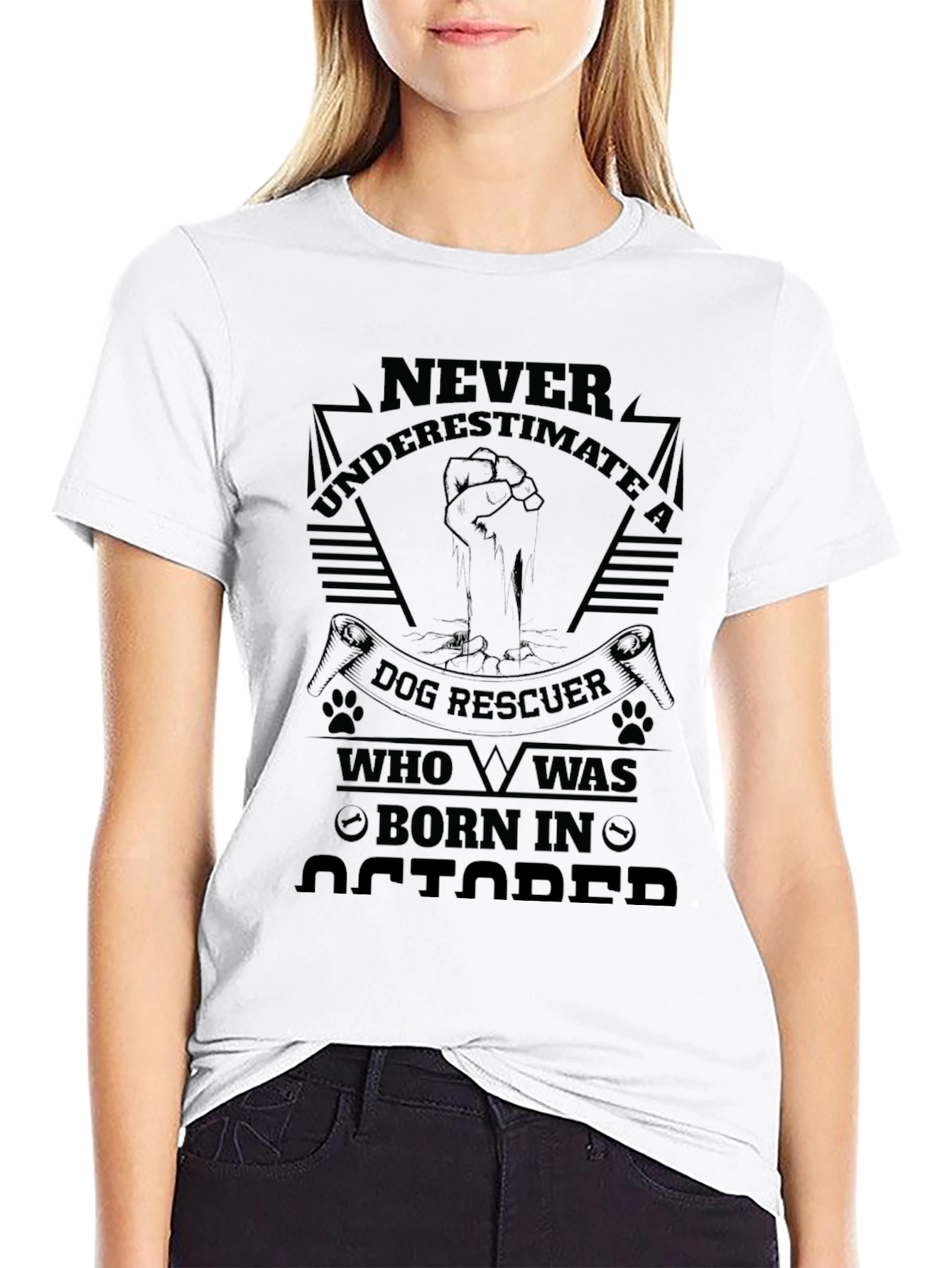 Dog Rescuer Born in October T-Shirt
