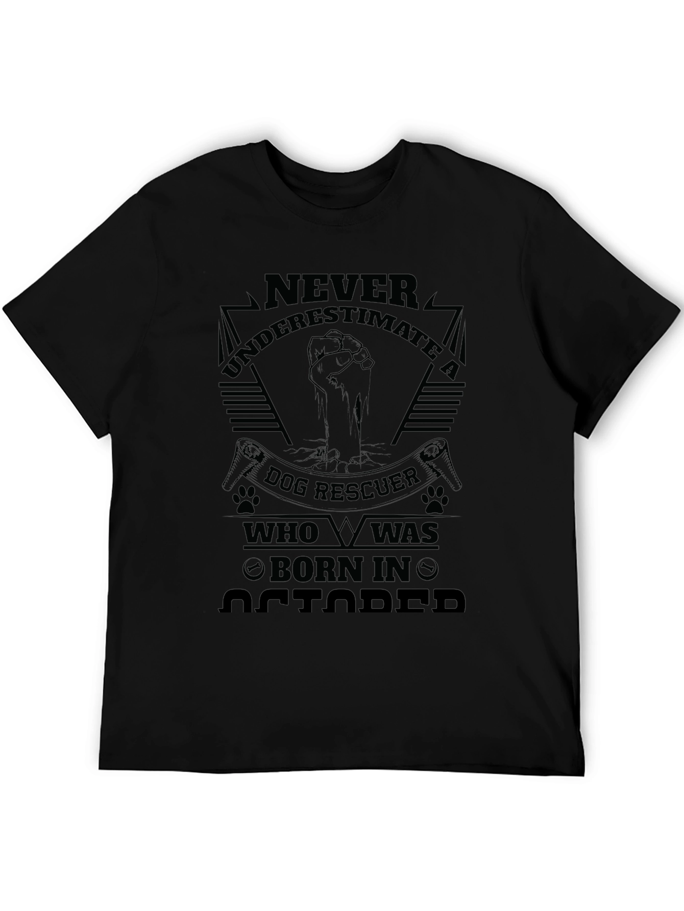 Dog Rescuer Born in October T-Shirt