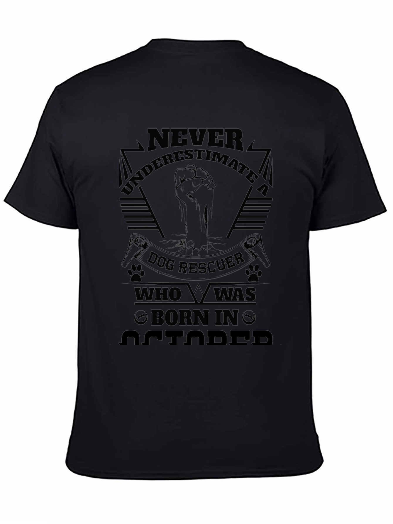 Dog Rescuer Born in October T-Shirt