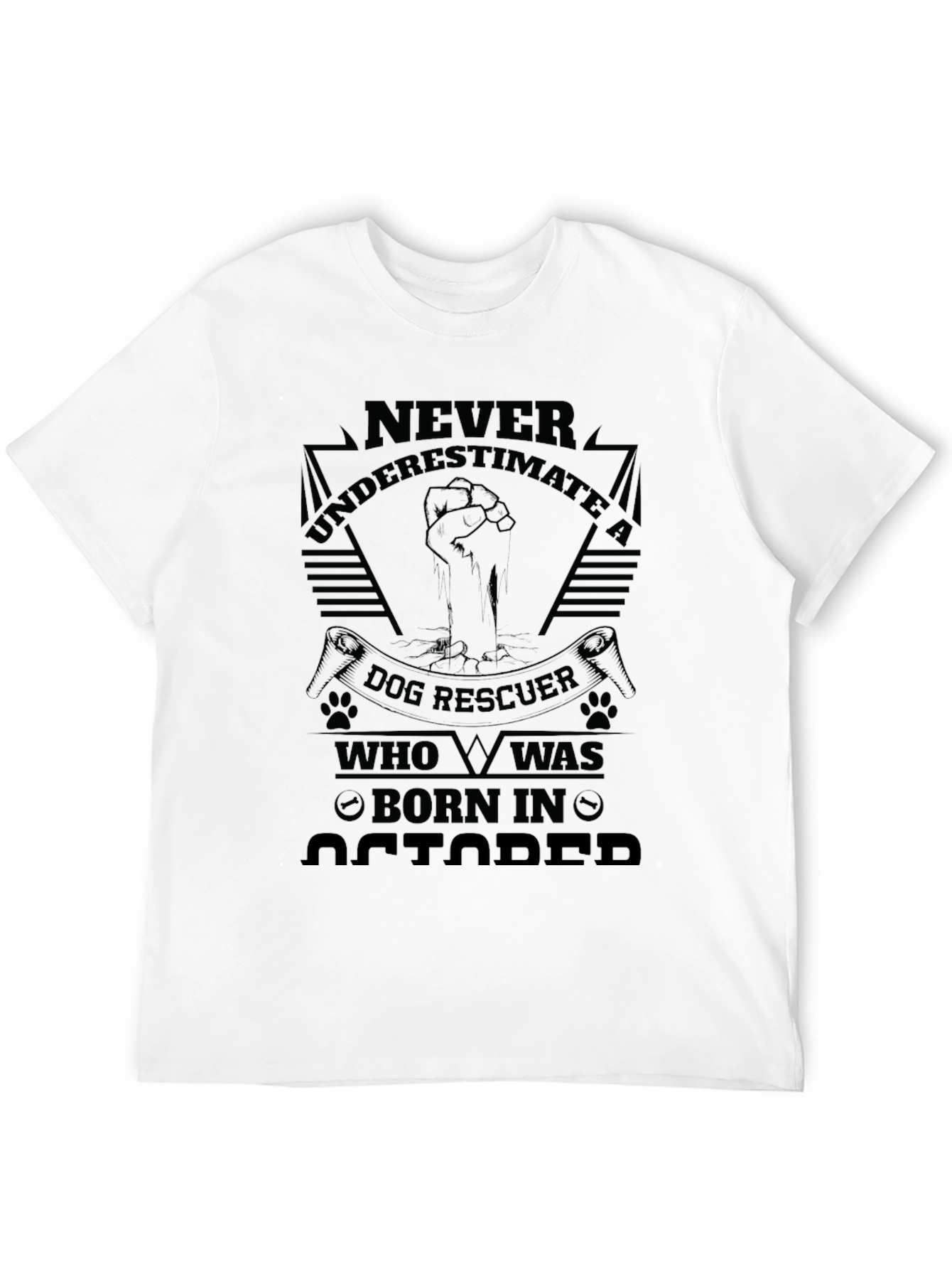 Dog Rescuer Born in October T-Shirt