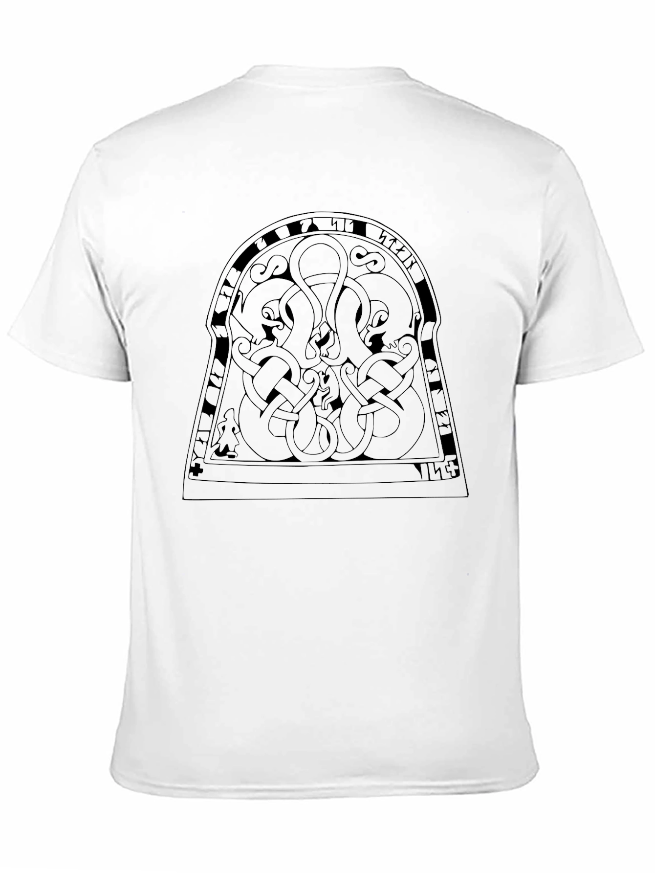 Viking Knotwork Graphic Tee - Black