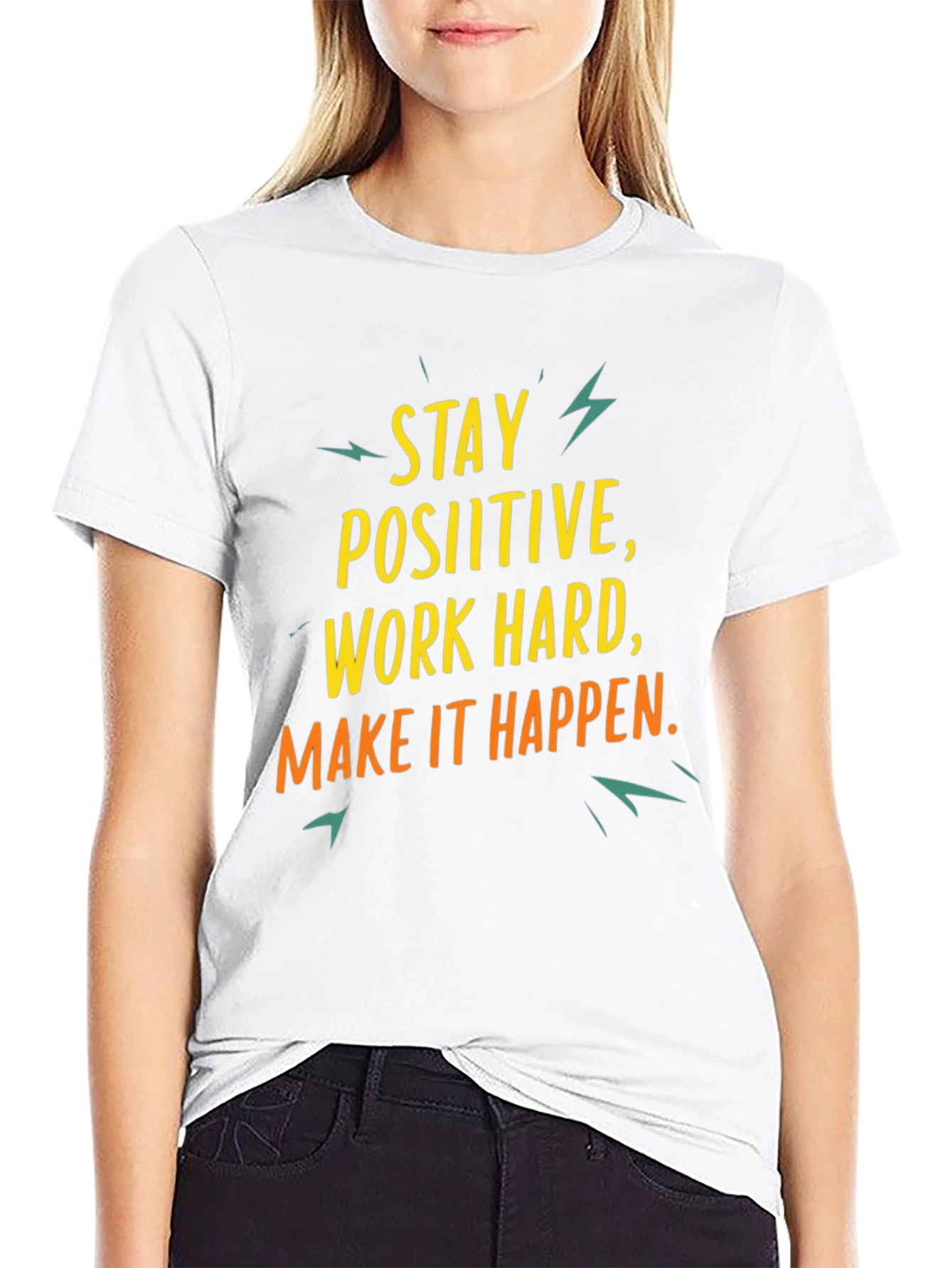 Motivational Graphic Tee: Stay Positive