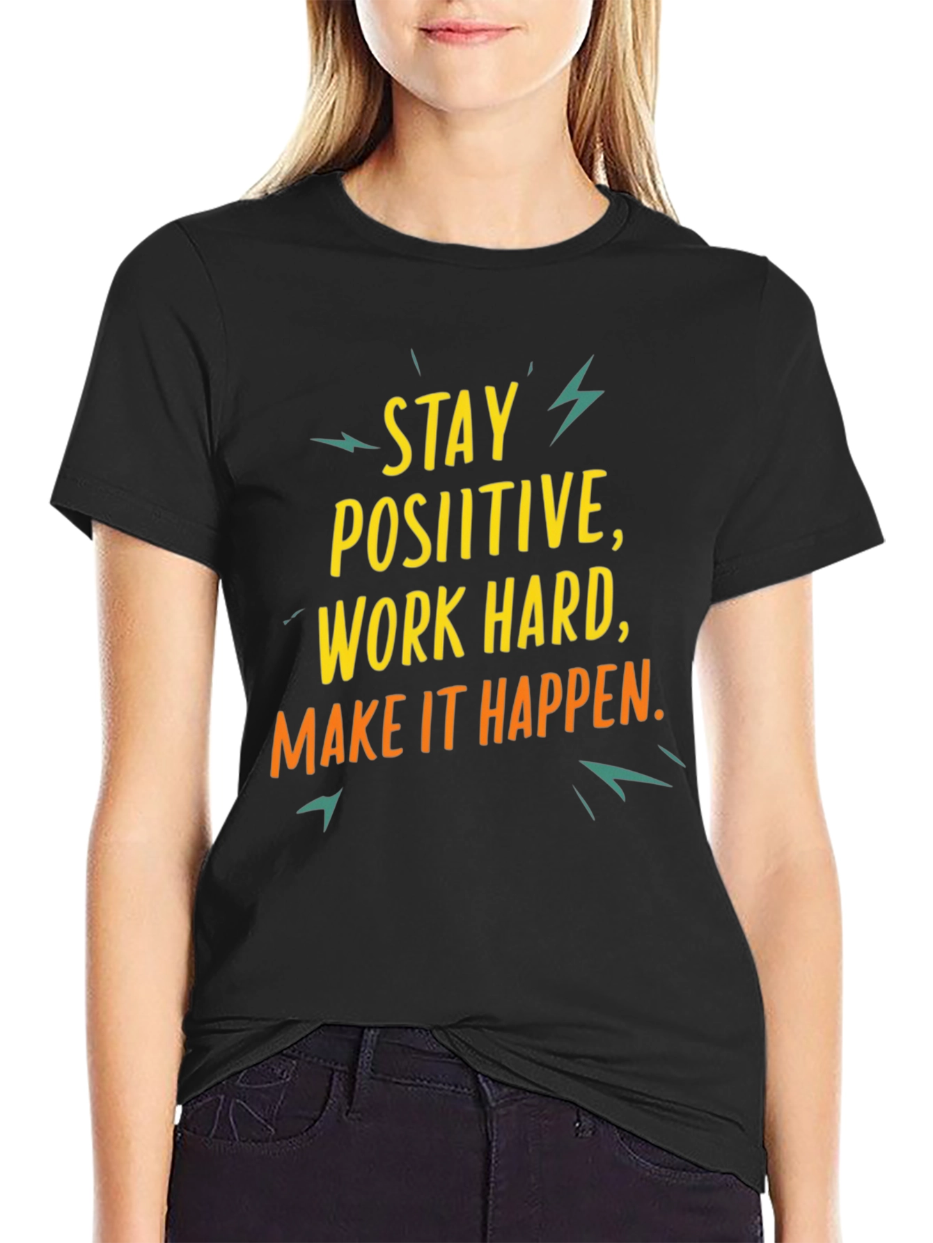 Motivational Graphic Tee: Stay Positive