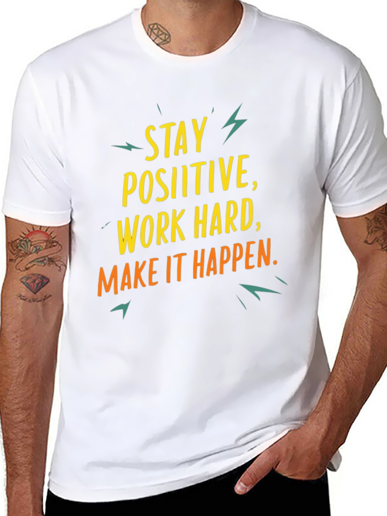 Motivational Graphic Tee: Stay Positive