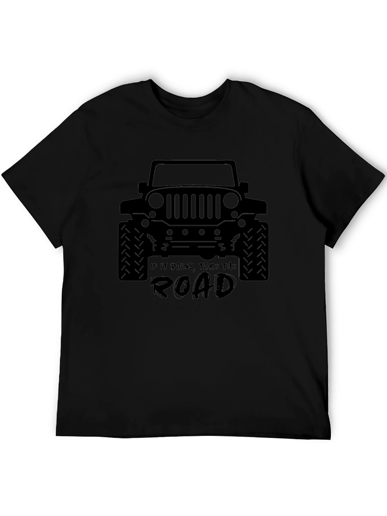Black Take The Road Jeep T-Shirt