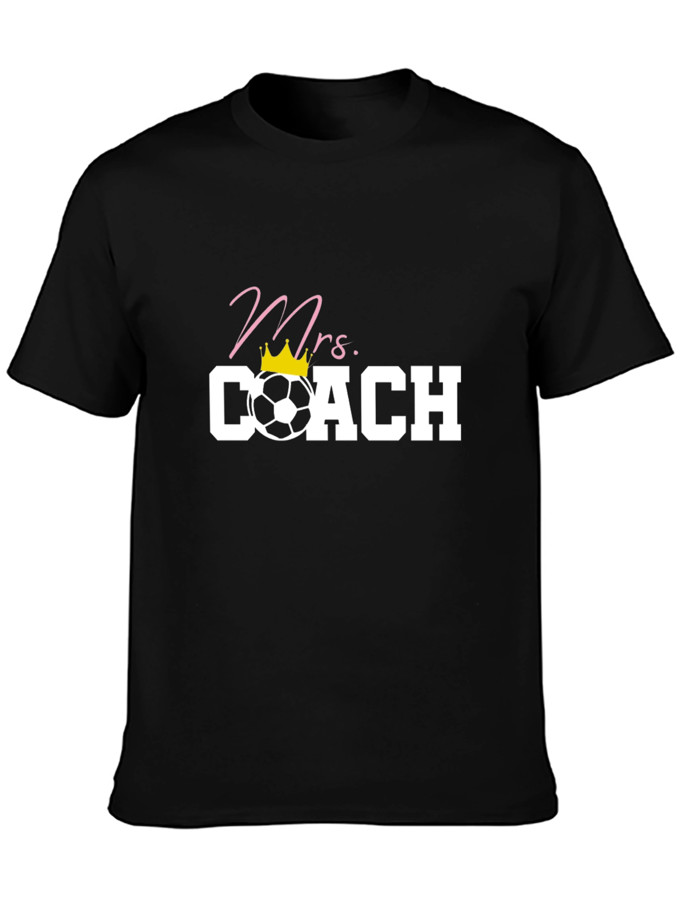 Mrs. Coach Soccer T-Shirt - Black
