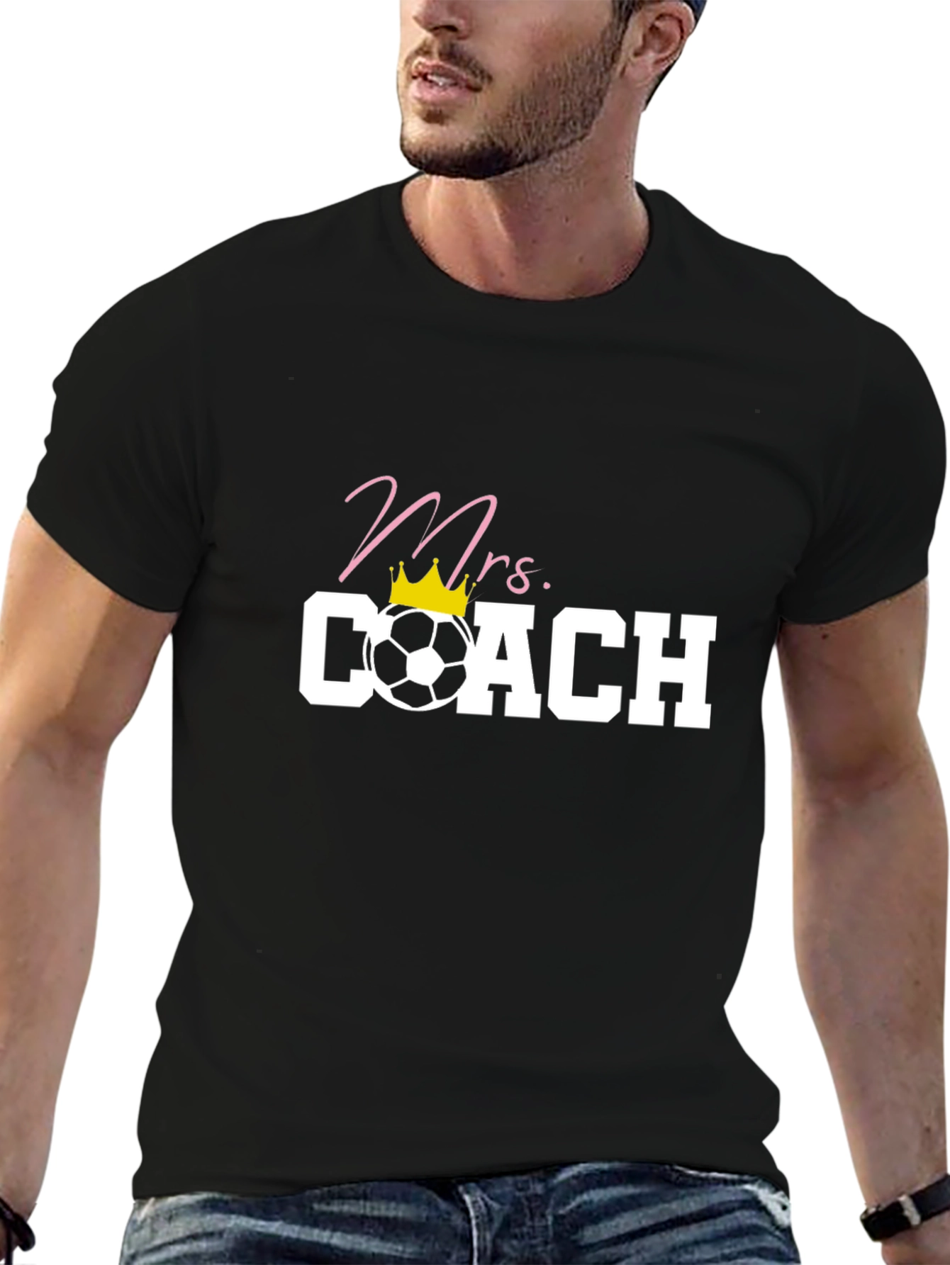Mrs. Coach Soccer T-Shirt - Black