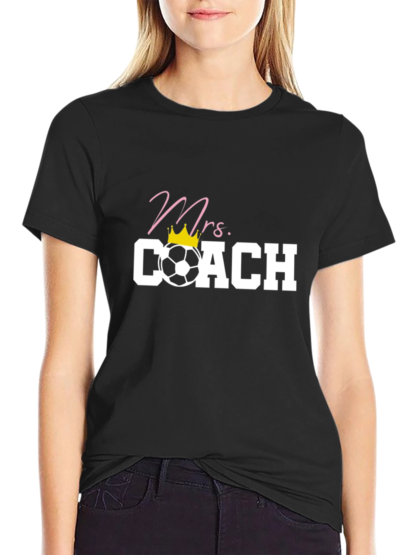 Mrs. Coach Soccer T-Shirt - Black