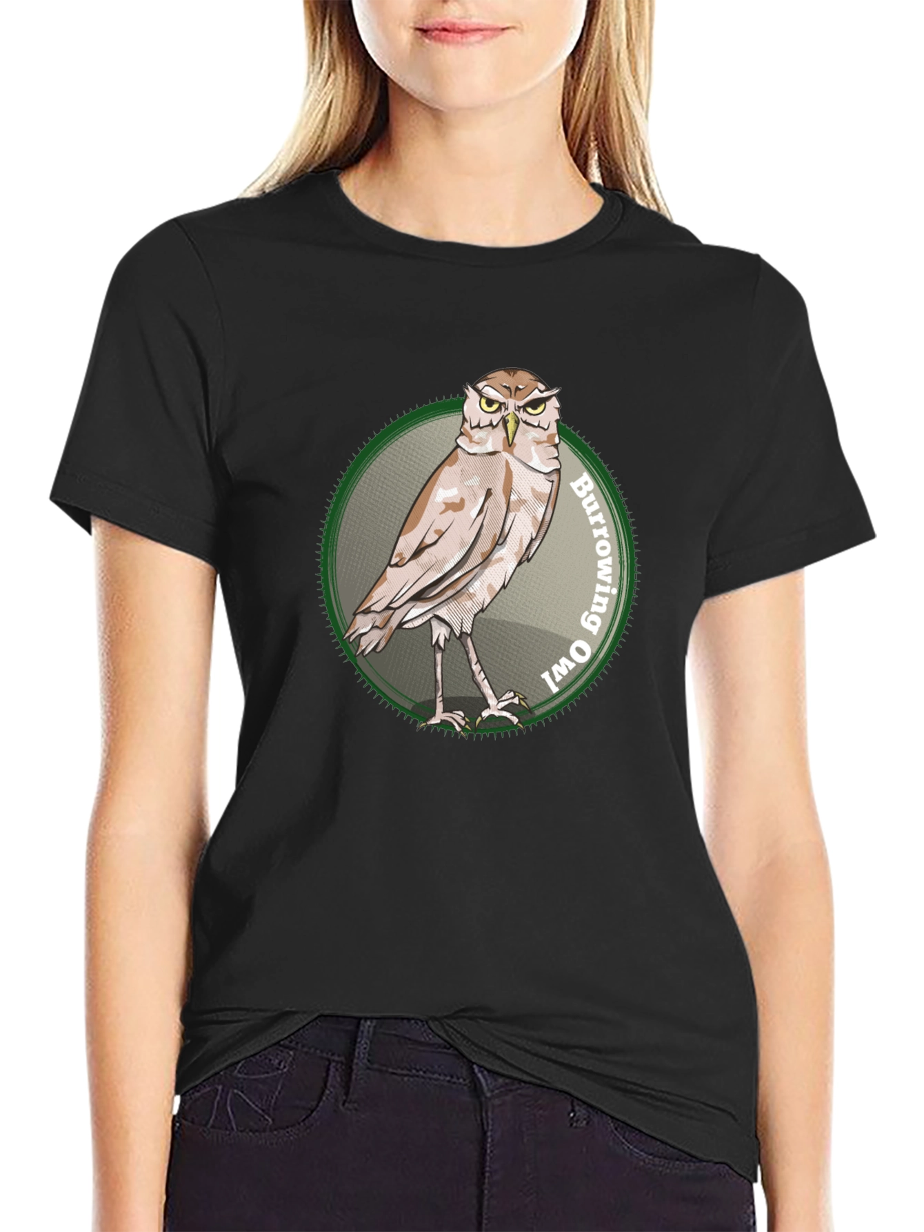 Burrowing Owl Graphic Print T-Shirt
