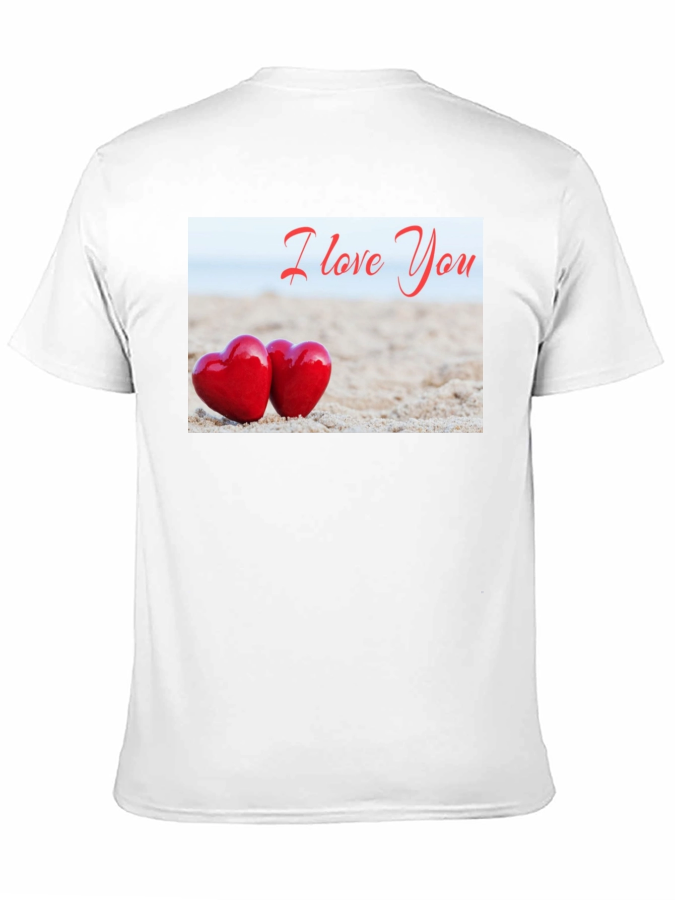 I Love You Heart Beach T-Shirt