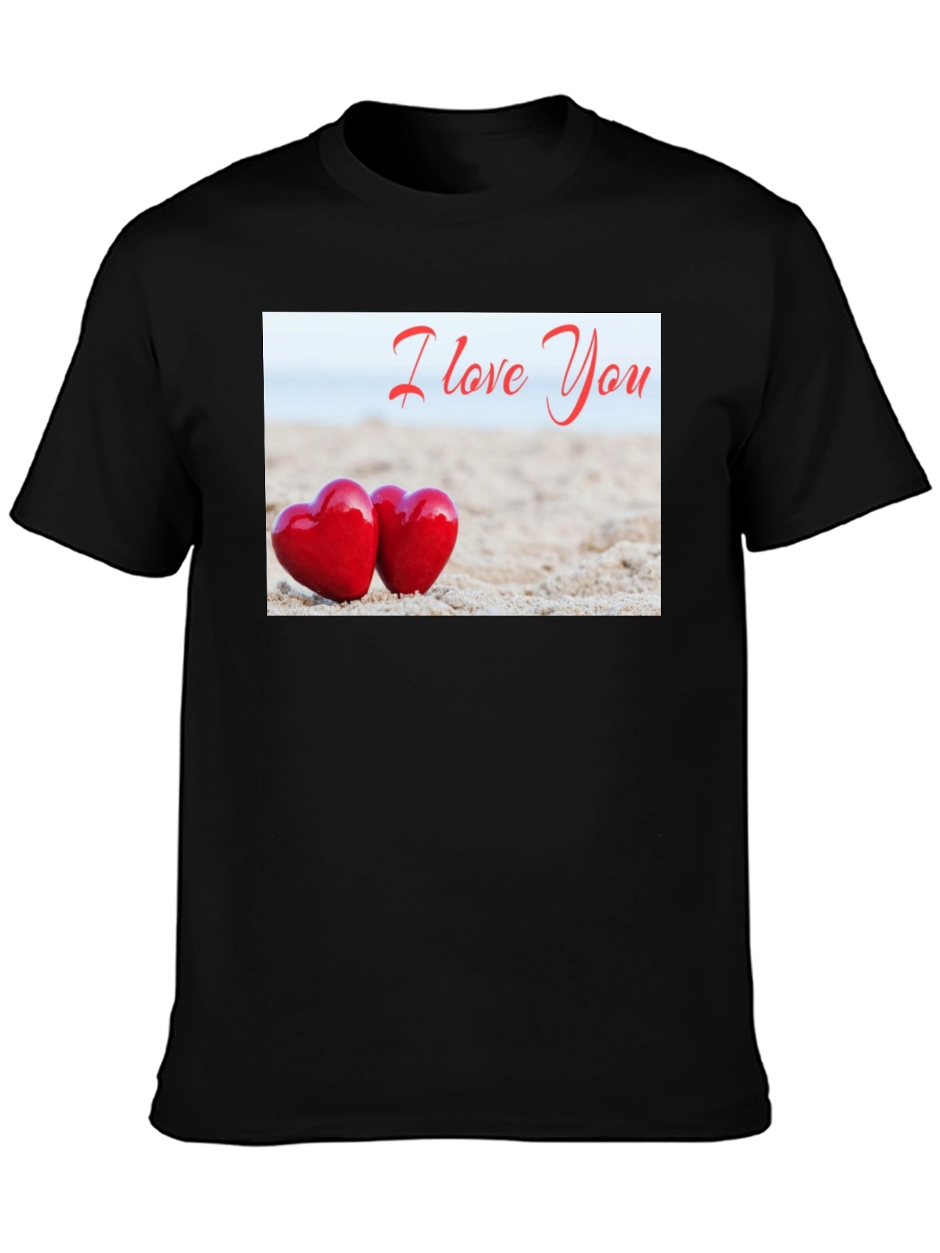I Love You Heart Beach T-Shirt