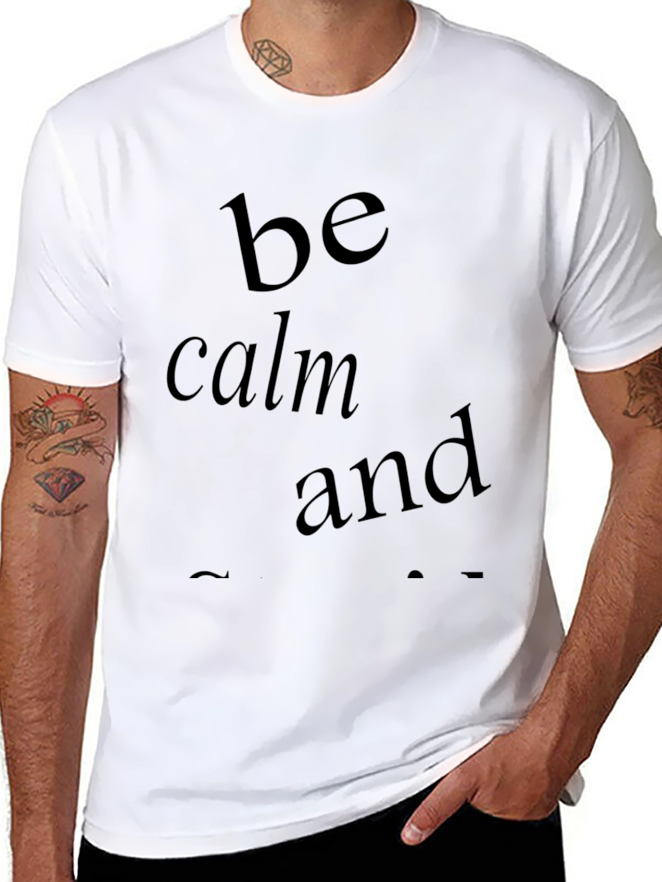 Be Calm T-Shirt - Relaxed Fit Black Tee