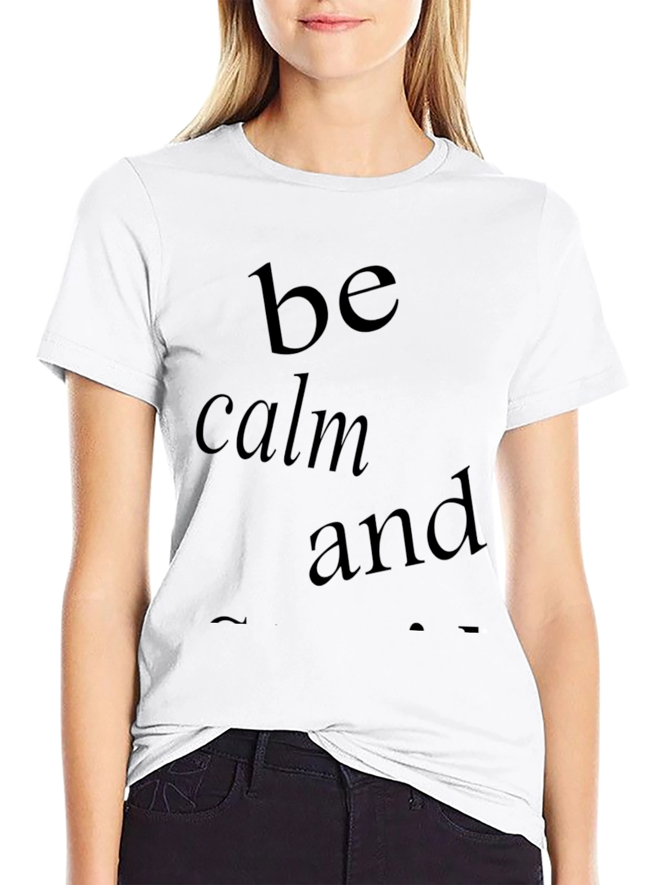 Be Calm T-Shirt - Relaxed Fit Black Tee