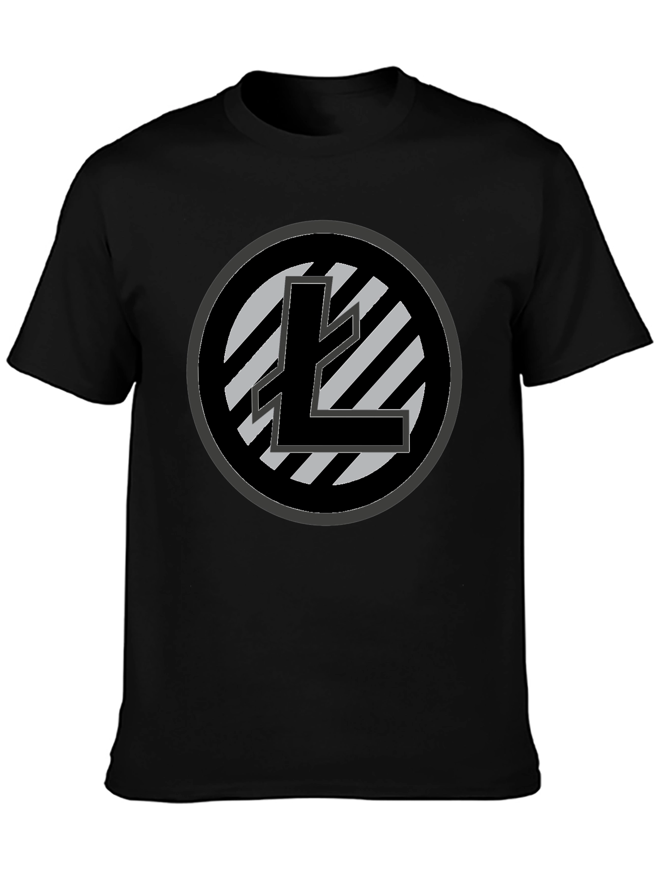 Litecoin Crypto T-Shirt - Black Cotton Tee
