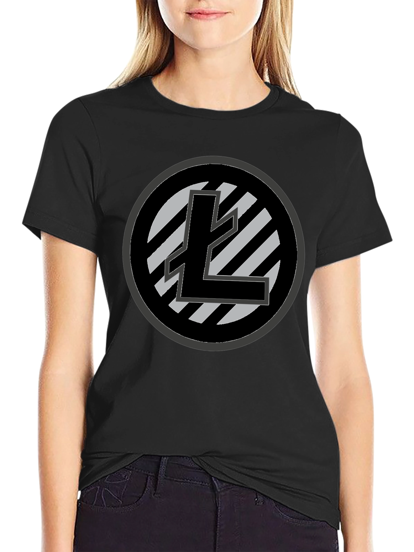 Litecoin Crypto T-Shirt - Black Cotton Tee