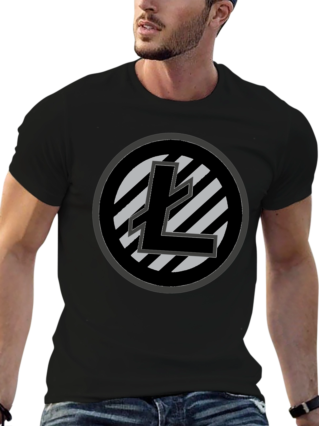 Litecoin Crypto T-Shirt - Black Cotton Tee