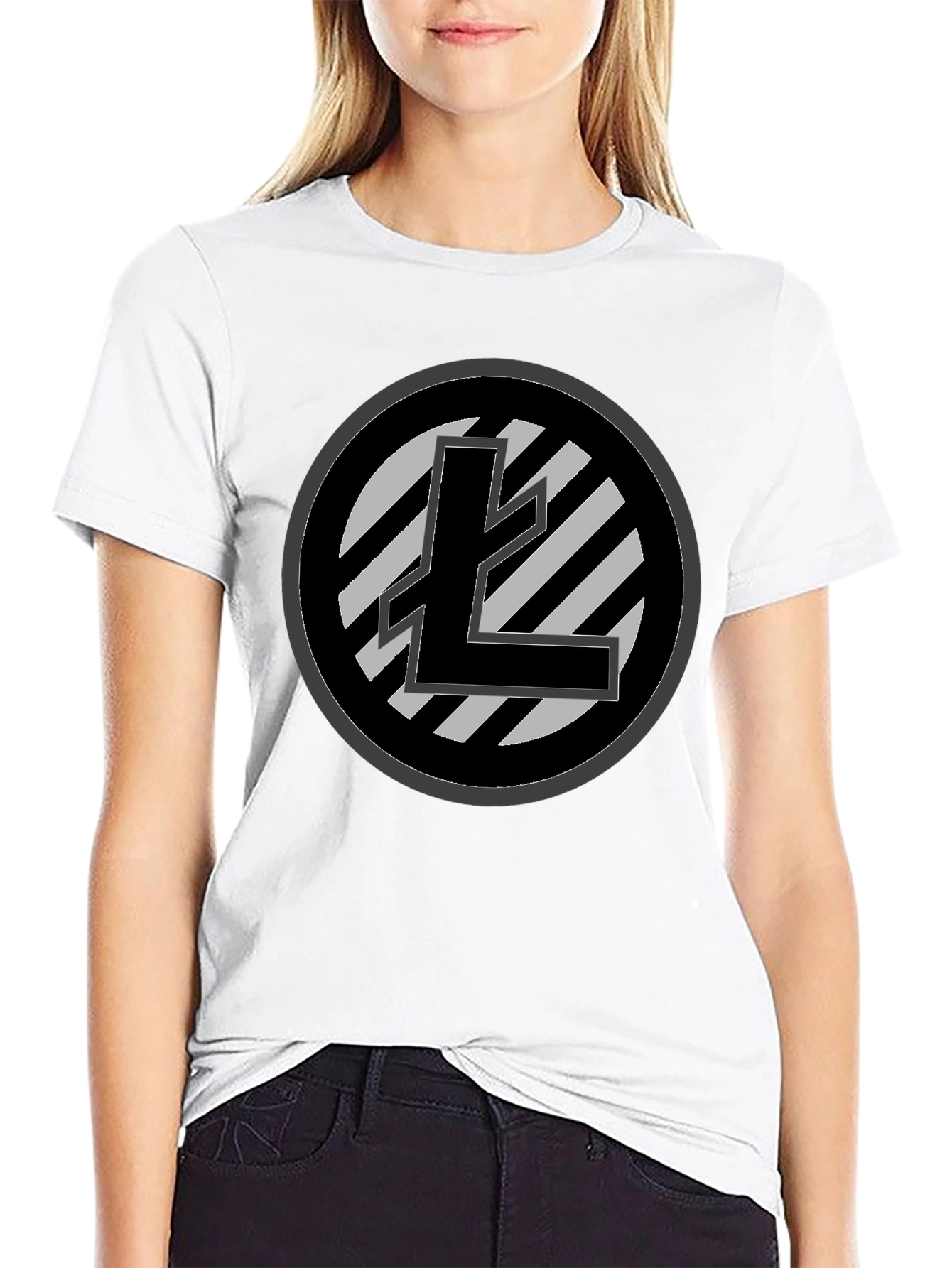Litecoin Crypto T-Shirt - Black Cotton Tee