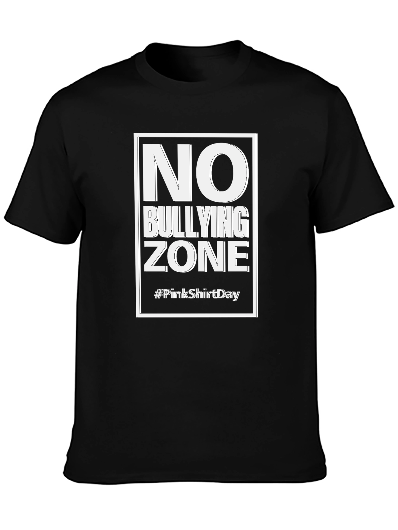 No Bullying Zone Black T-Shirt