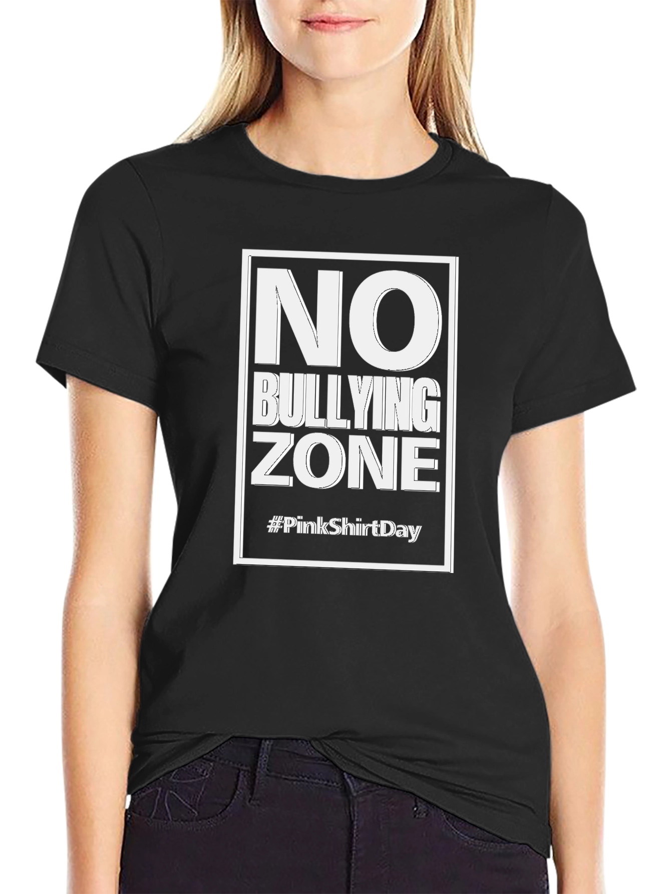 No Bullying Zone Black T-Shirt