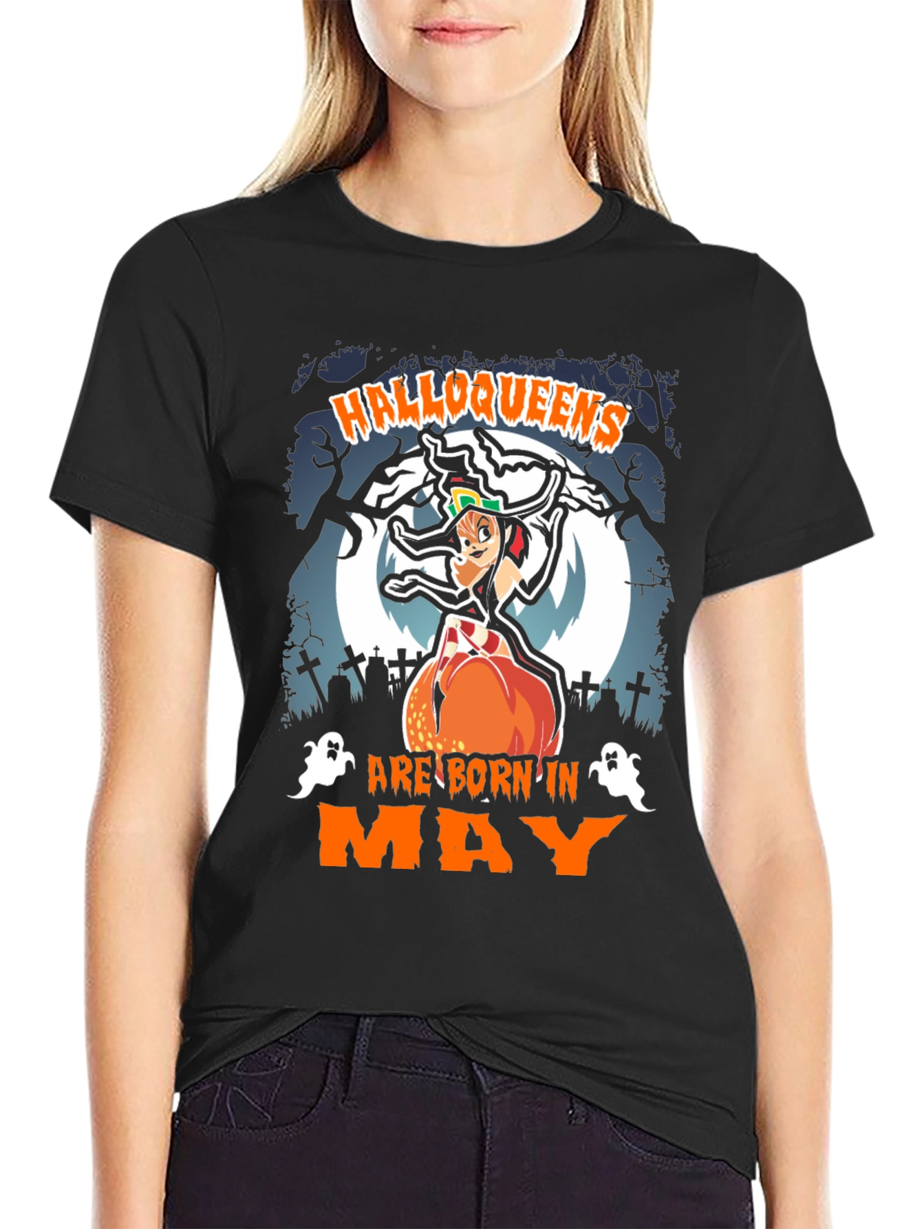 Halloqueens Are Born In May T-Shirt