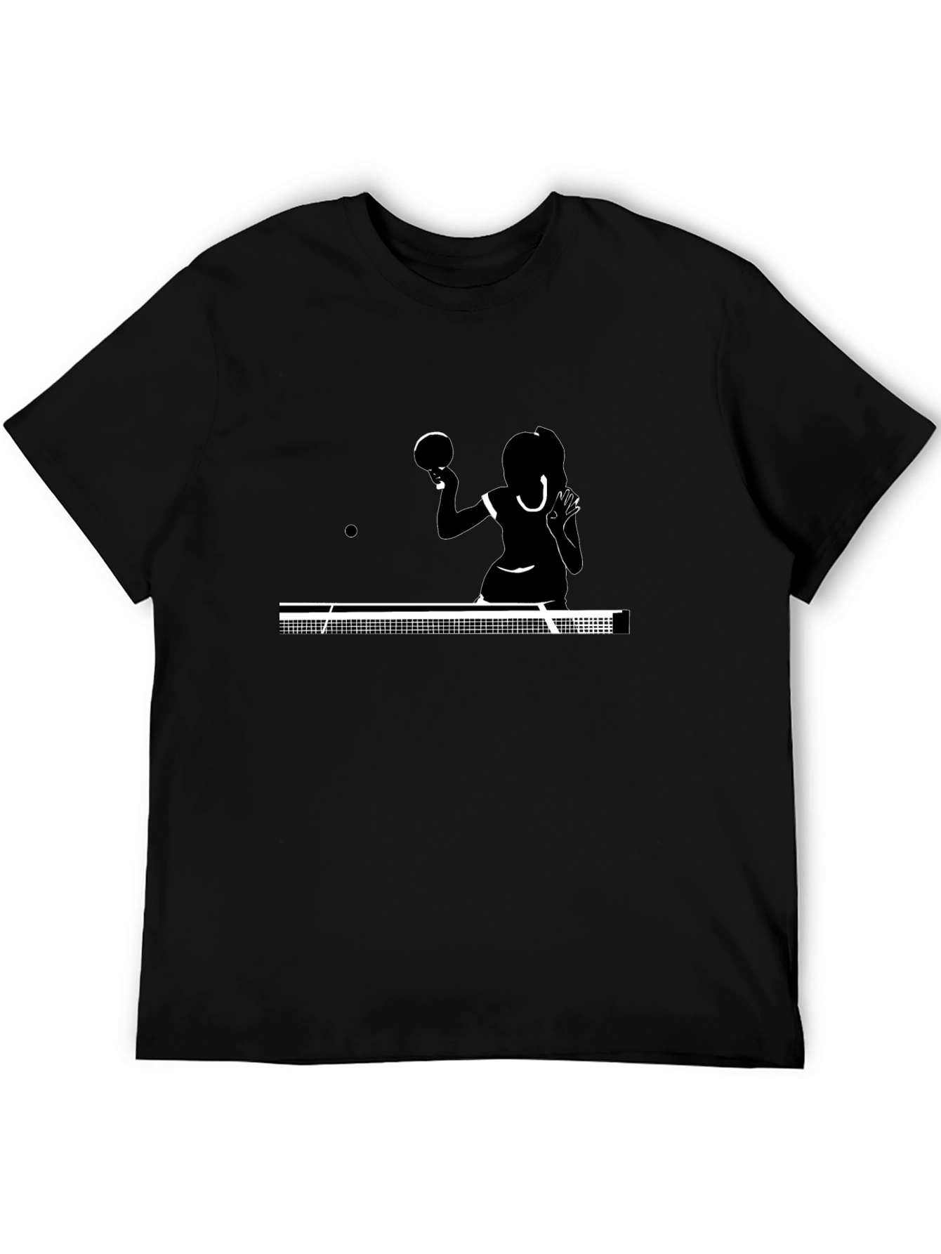 Table Tennis Silhouette Graphic T-Shirt