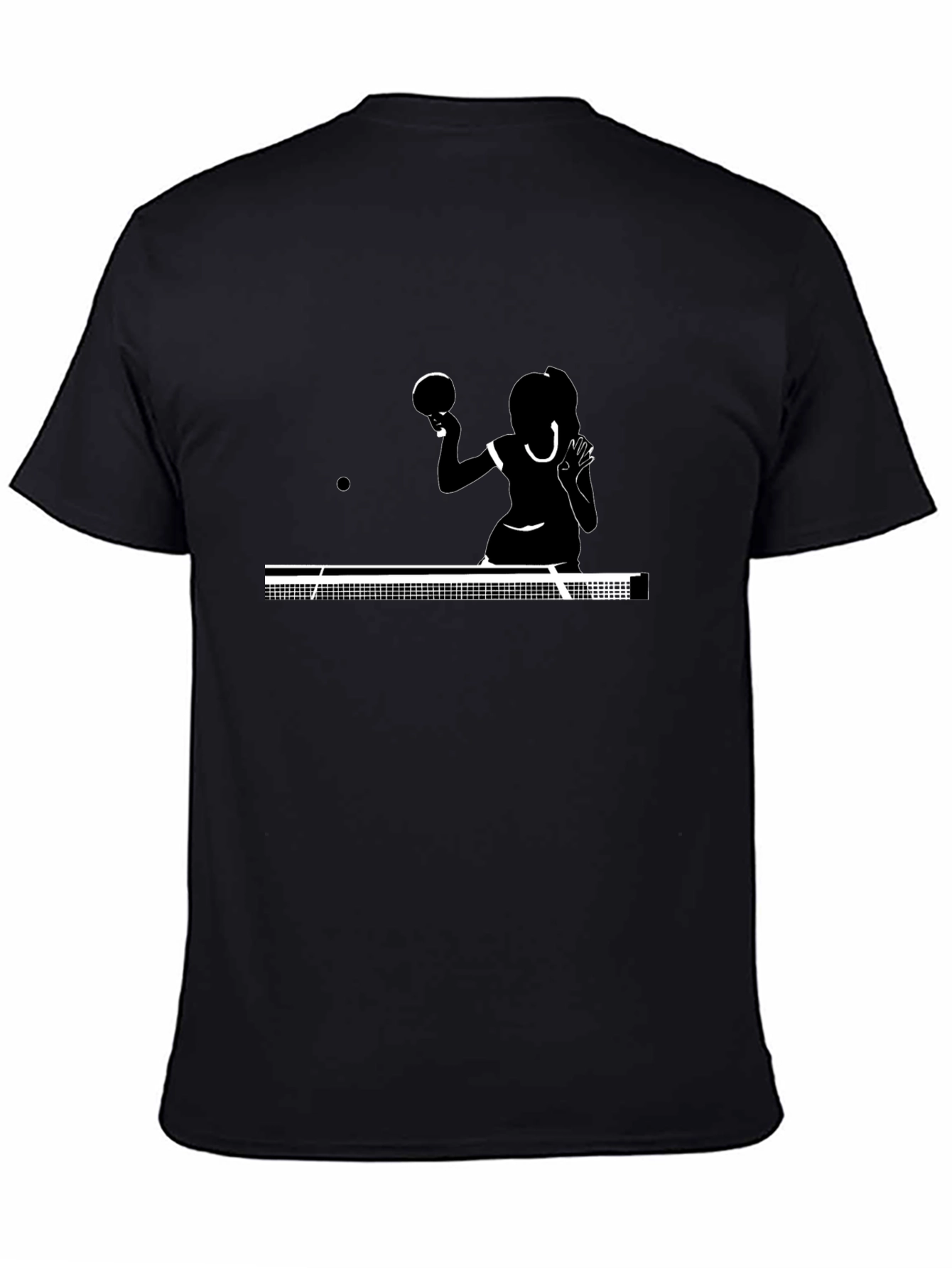 Table Tennis Silhouette Graphic T-Shirt