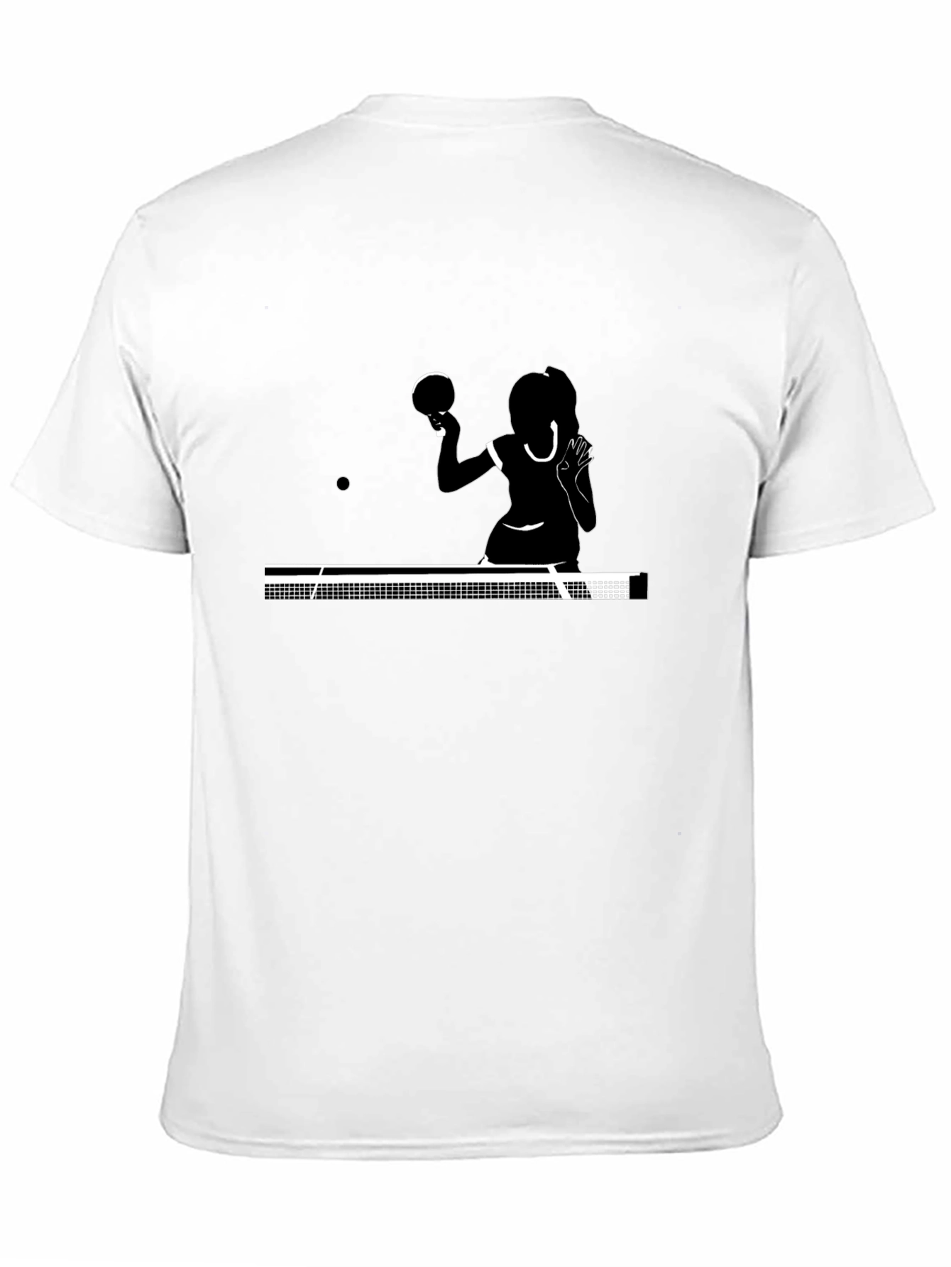 Table Tennis Silhouette Graphic T-Shirt