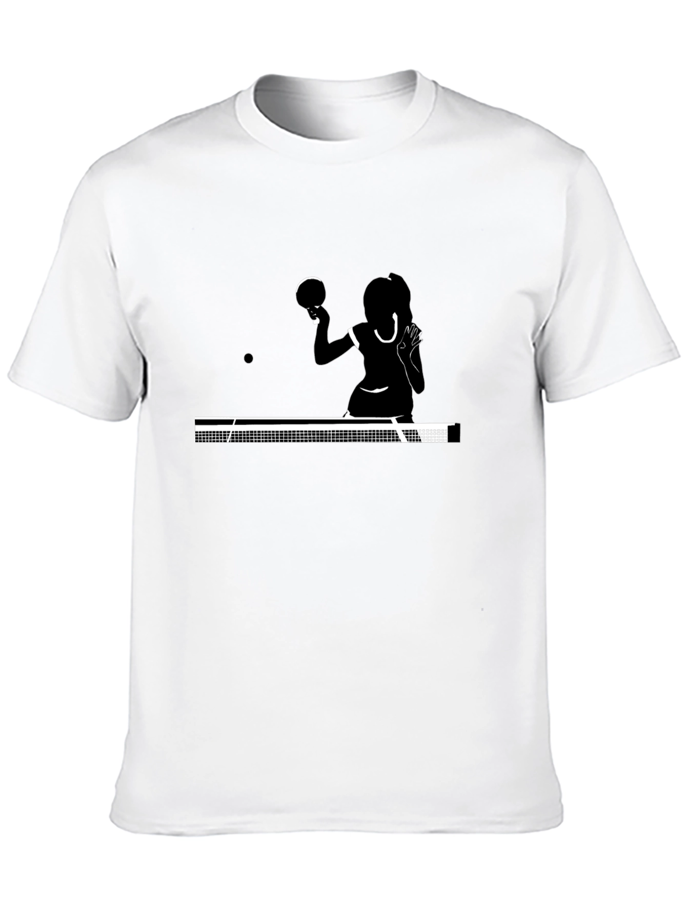 Table Tennis Silhouette Graphic T-Shirt