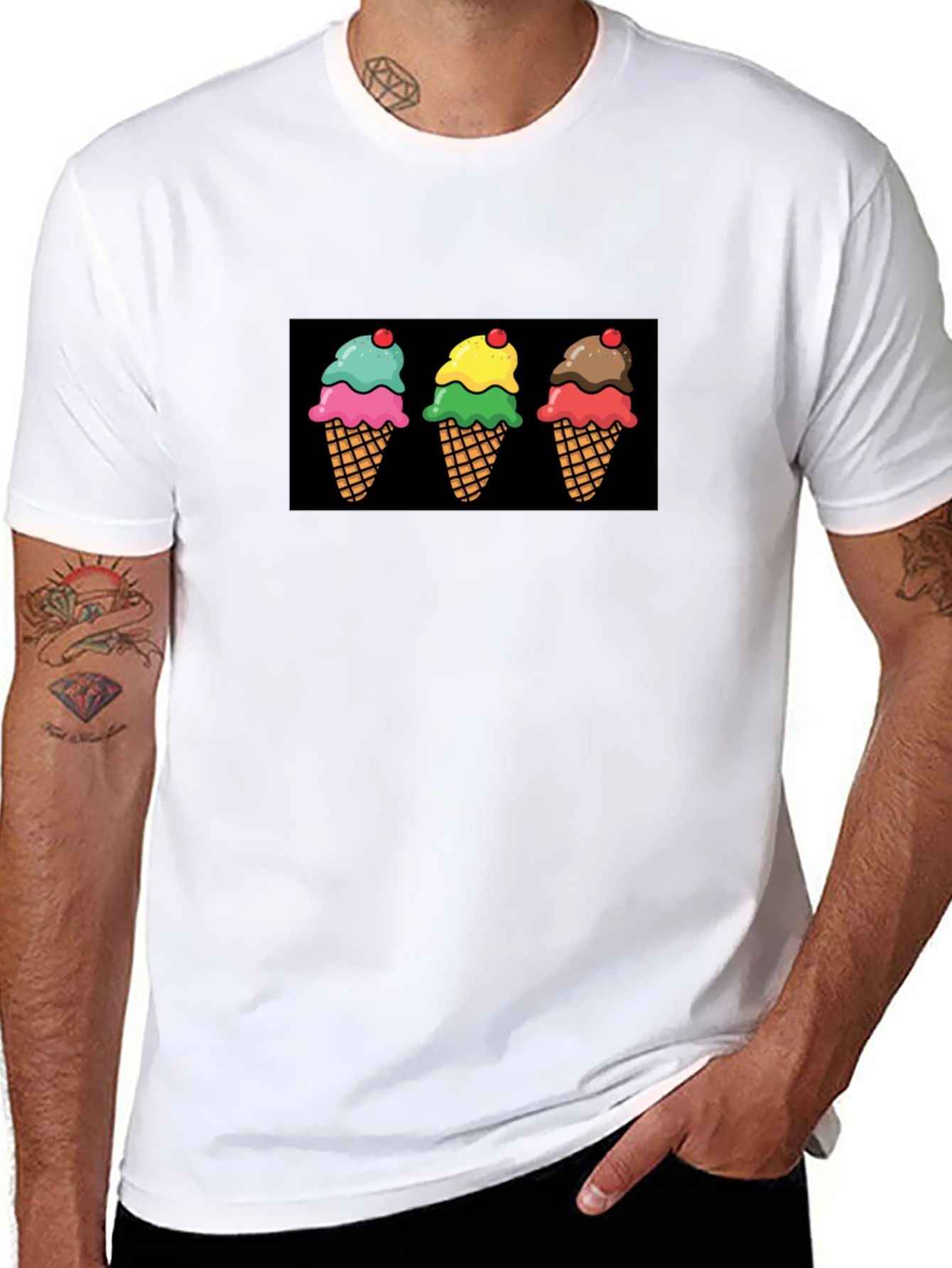 Ice Cream Cone Graphic T-Shirt