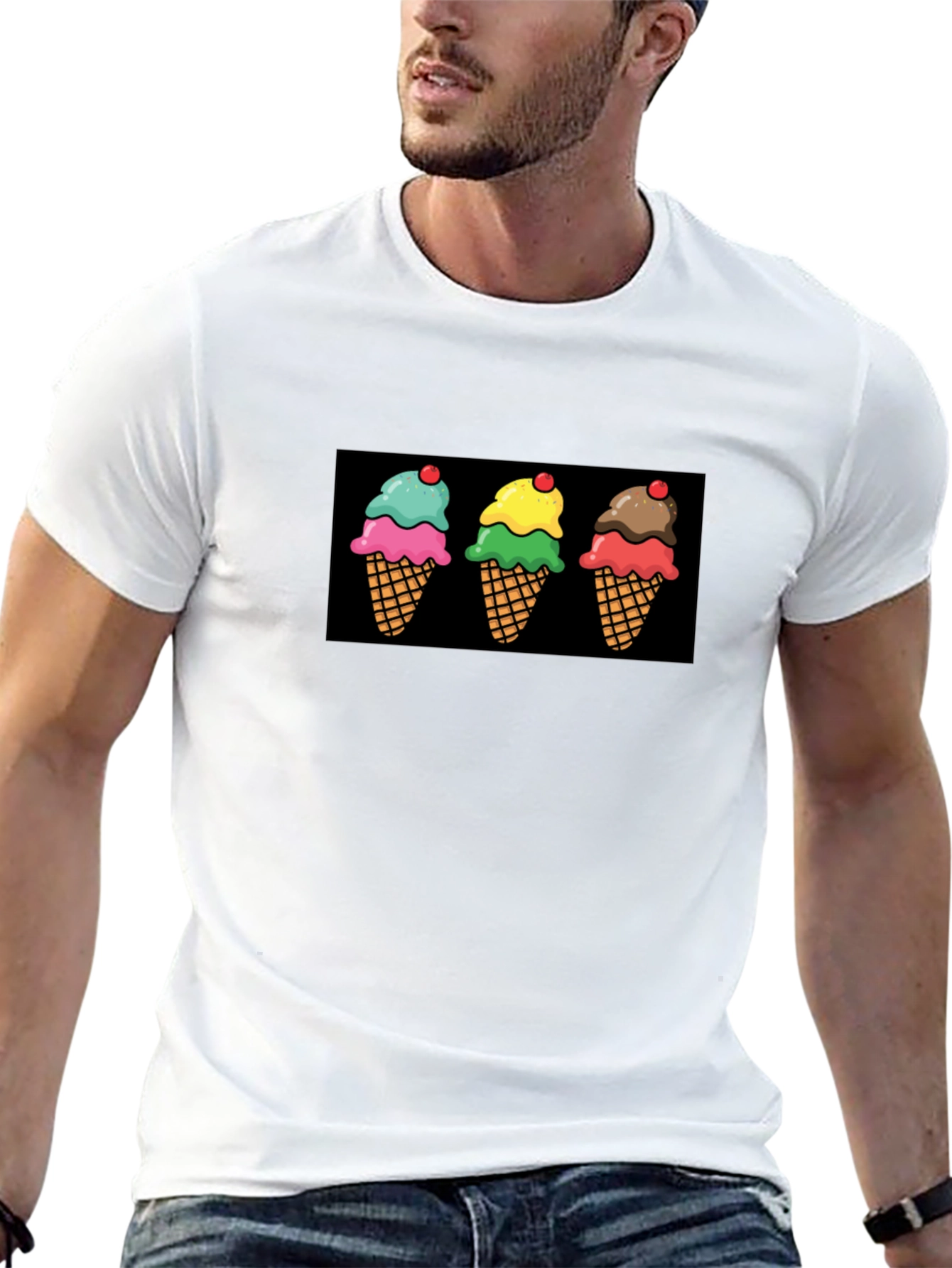 Ice Cream Cone Graphic T-Shirt