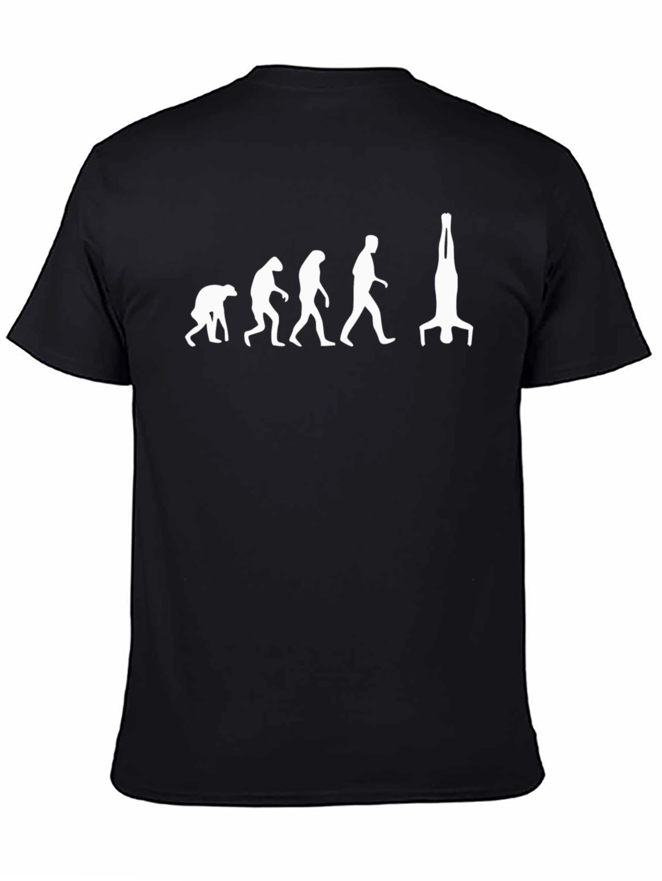 Evolution Handstand Graphic Tee - Black Cotton Shirt