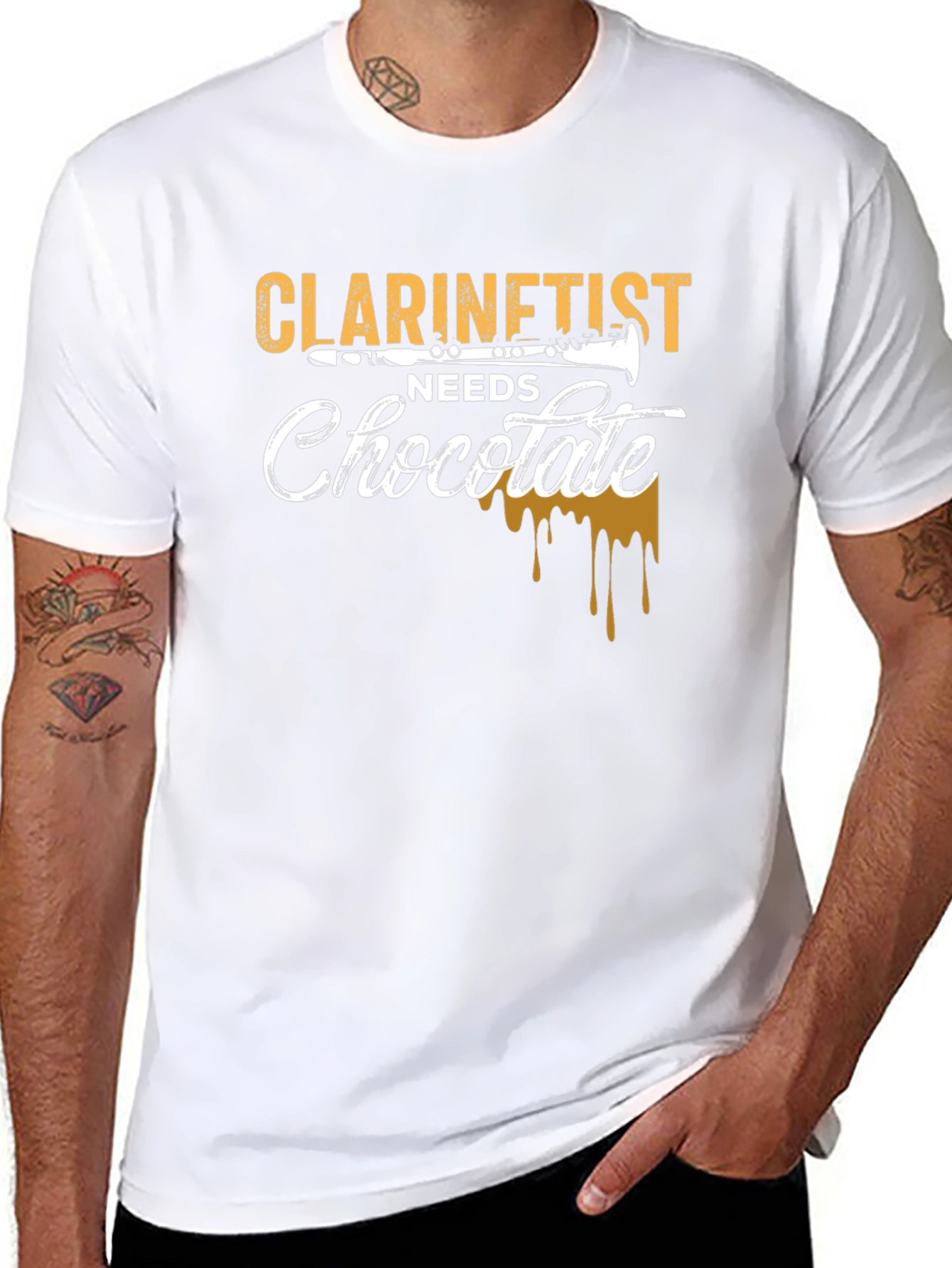 Clarinestist Needs Chocolate Graphic T-Shirt